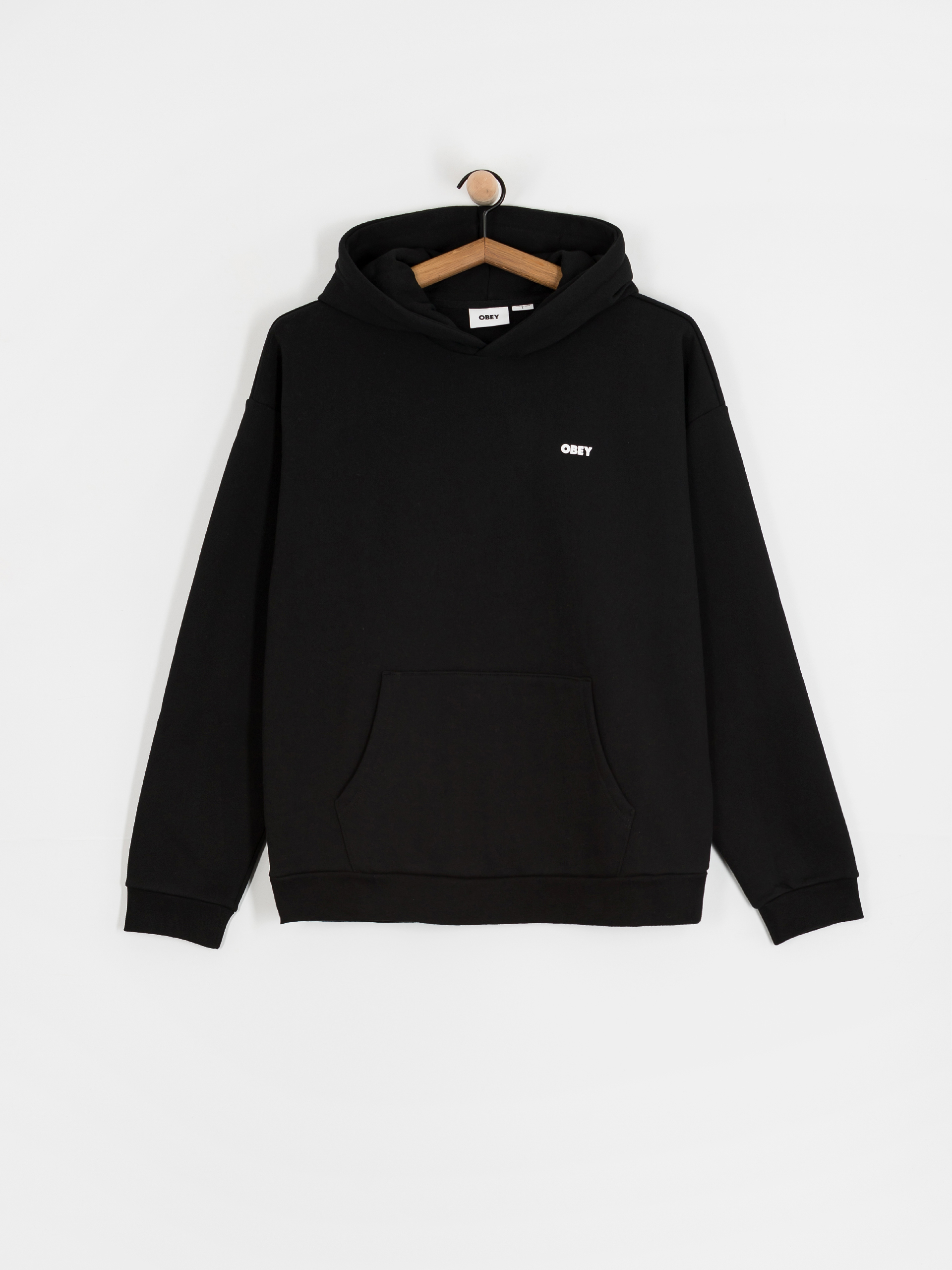 Hanorac cu glugă OBEY Bold Star Extra Heavy HD (black)