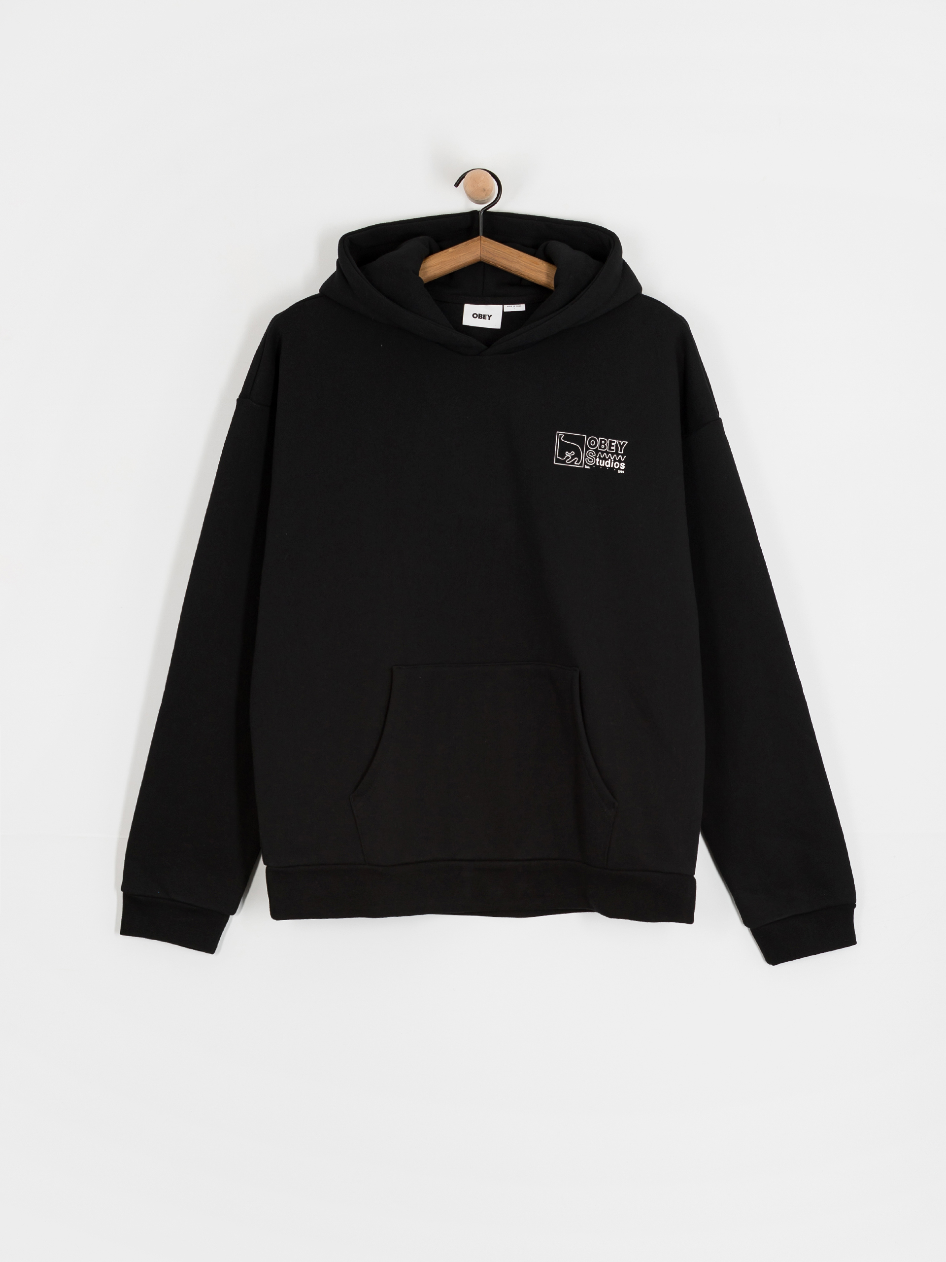 Hanorac cu glugă OBEY Nico Extra Heavy HD (black)