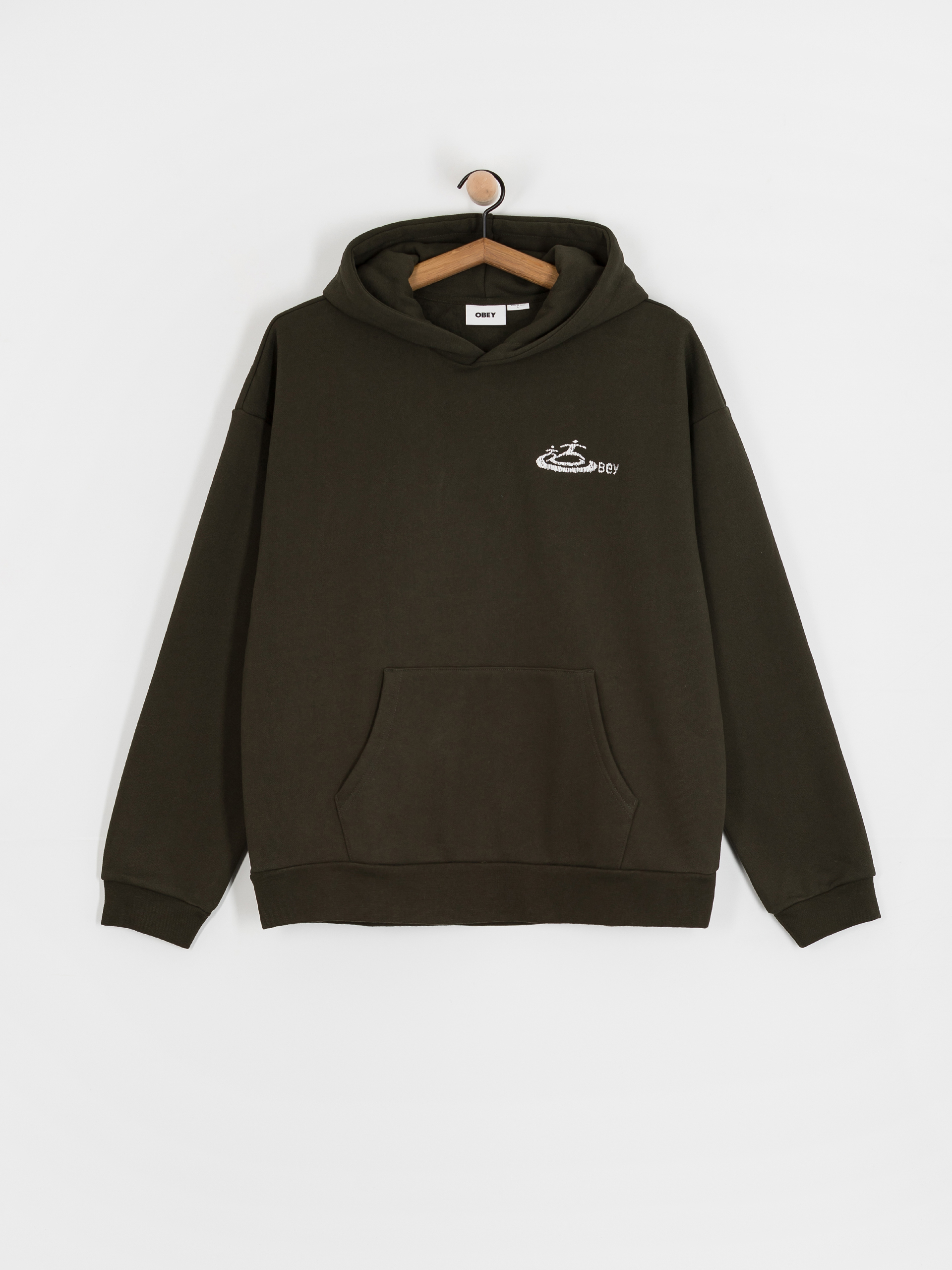 Hanorac cu glugă OBEY Corp Extra Heavy HD (rosin)