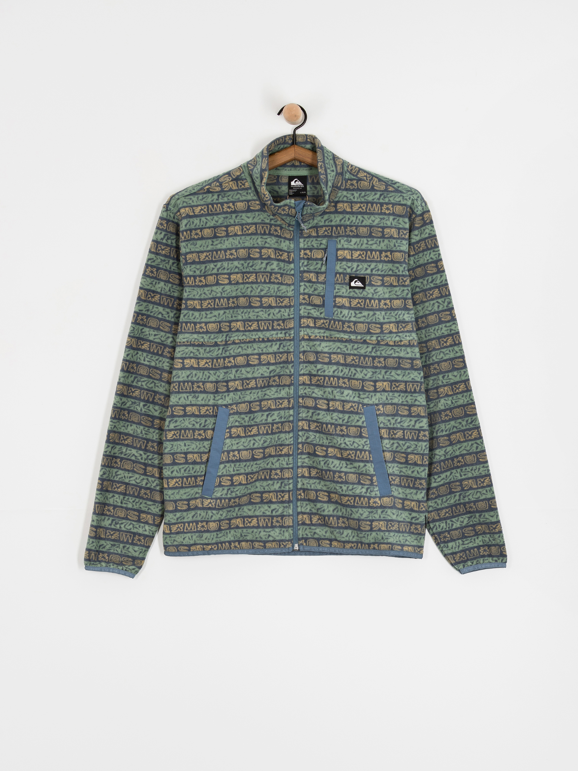 Pentru bărbați Hanorac din fleece Quiksilver No Destination FZ (granite terra stripe)