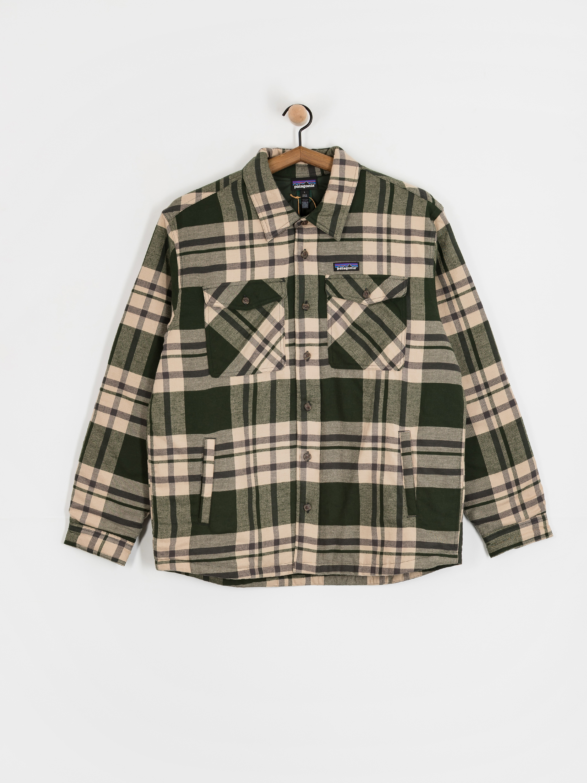 Cămașă Patagonia LW Insulated Fjord Flannel (ashore old growth green)