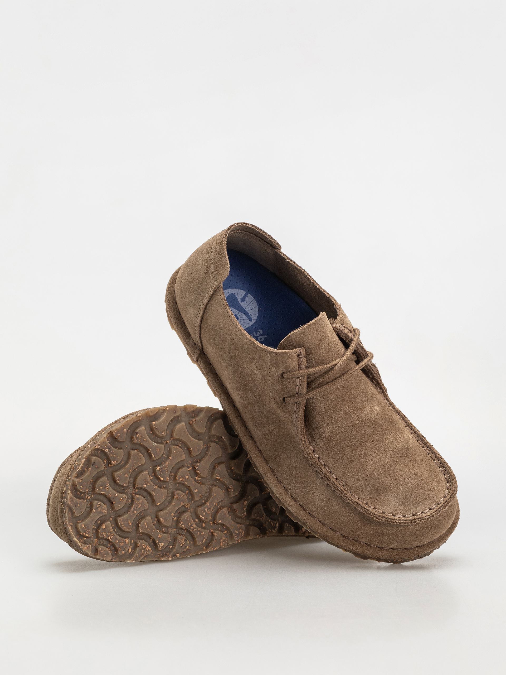 Șlapi Birkenstock Utti Lace Suede Leather Narrow Wmn (gray taupe)