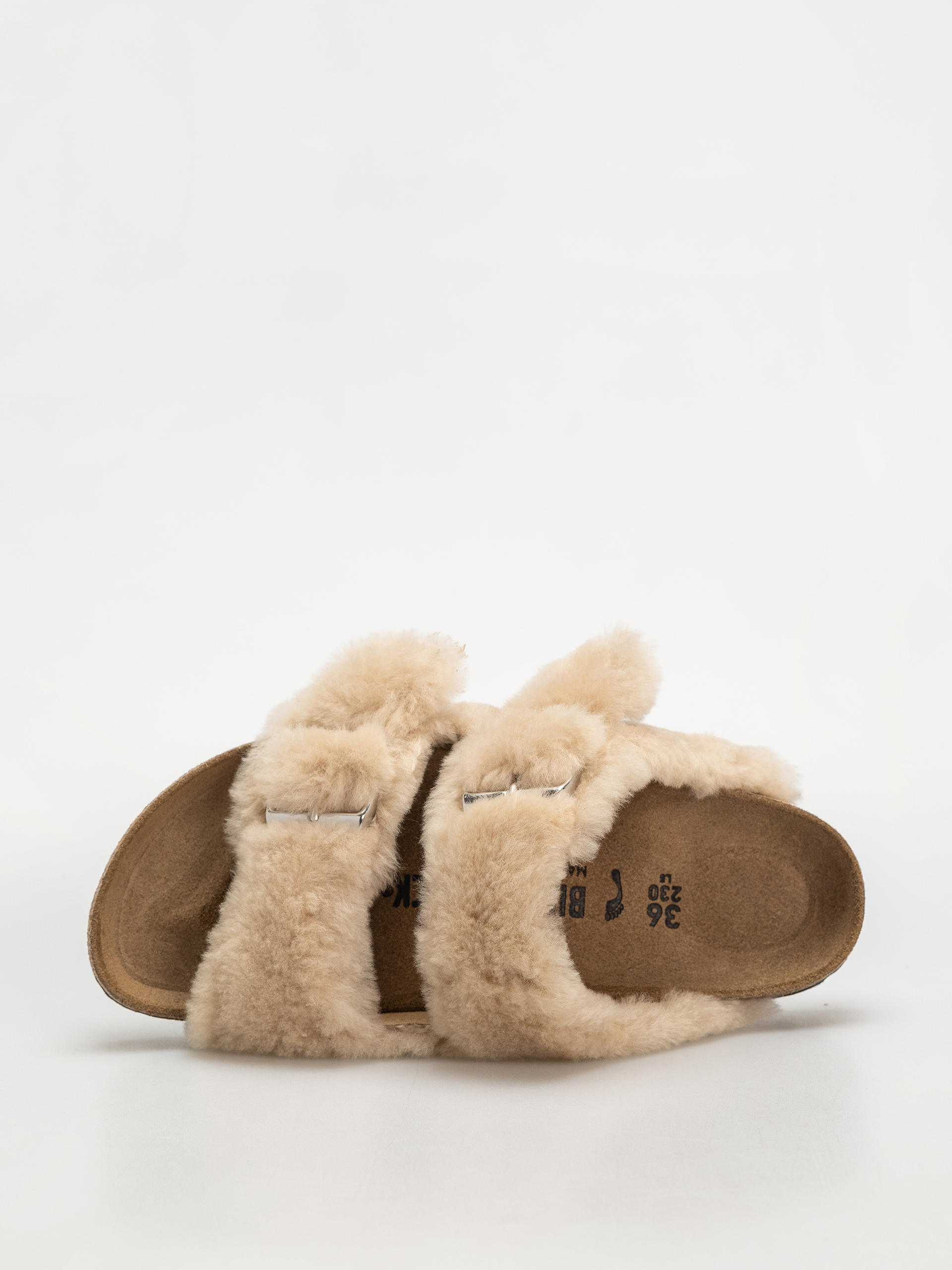 Șlapi Birkenstock Arizona Shearling Cover Upper Narrow Wmn (sandcastle)