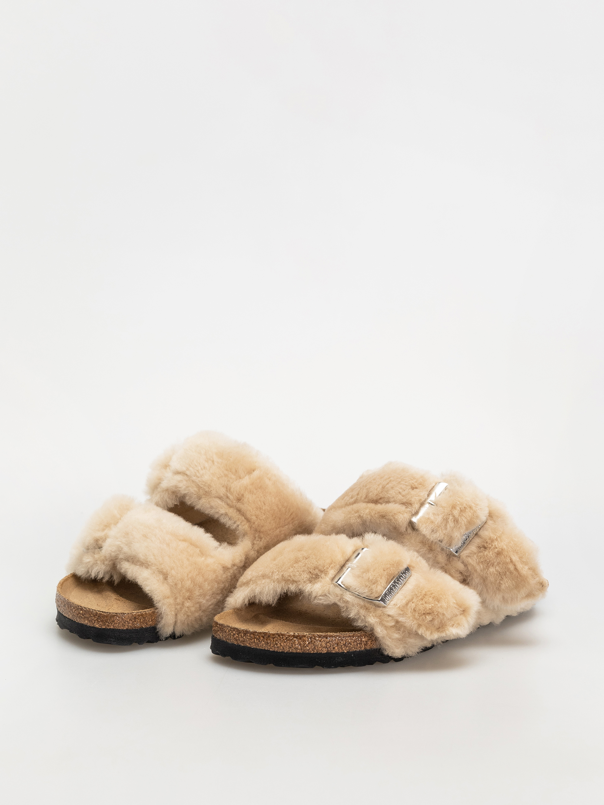 Șlapi Birkenstock Arizona Shearling Cover Upper Narrow Wmn (sandcastle)
