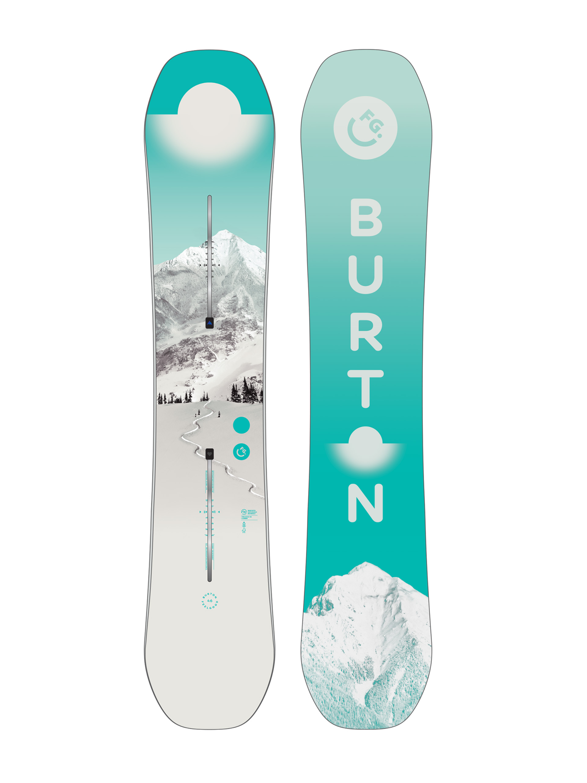 Snowboard Burton Feelgood Flying V Wmn - albastru, gri, multicolor