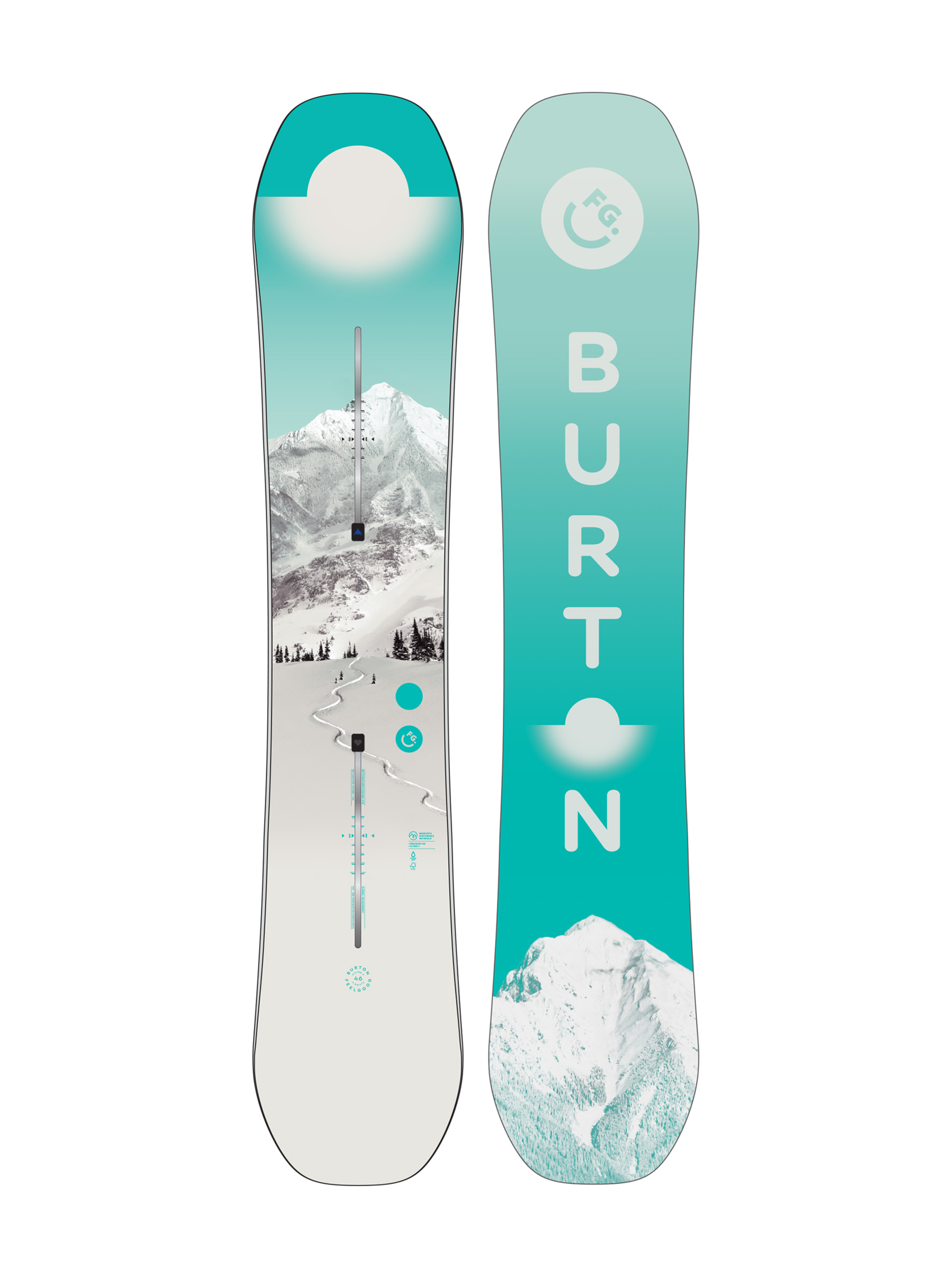 Snowboard Burton Feelgood Flying V Wmn - albastru, gri, multicolor