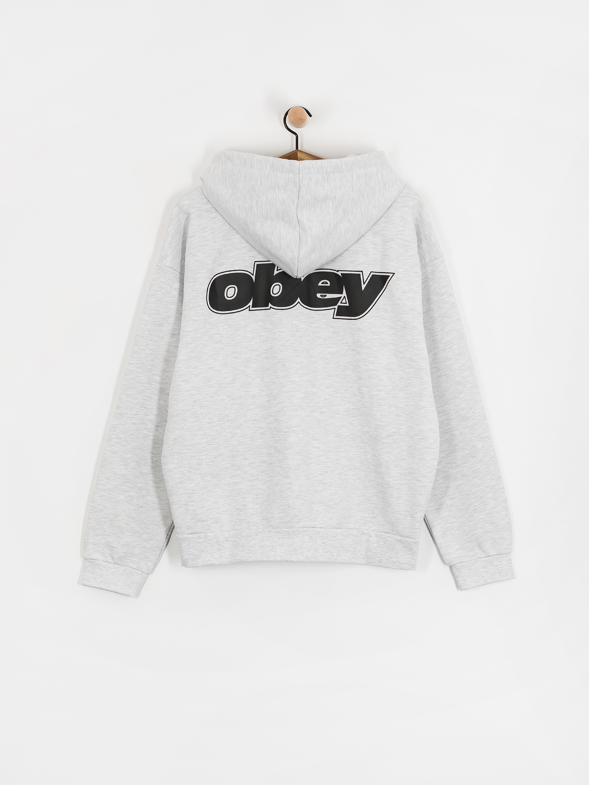 Hanorac cu glugă OBEY Gaze Extra Heavy ZHD (ash grey)
