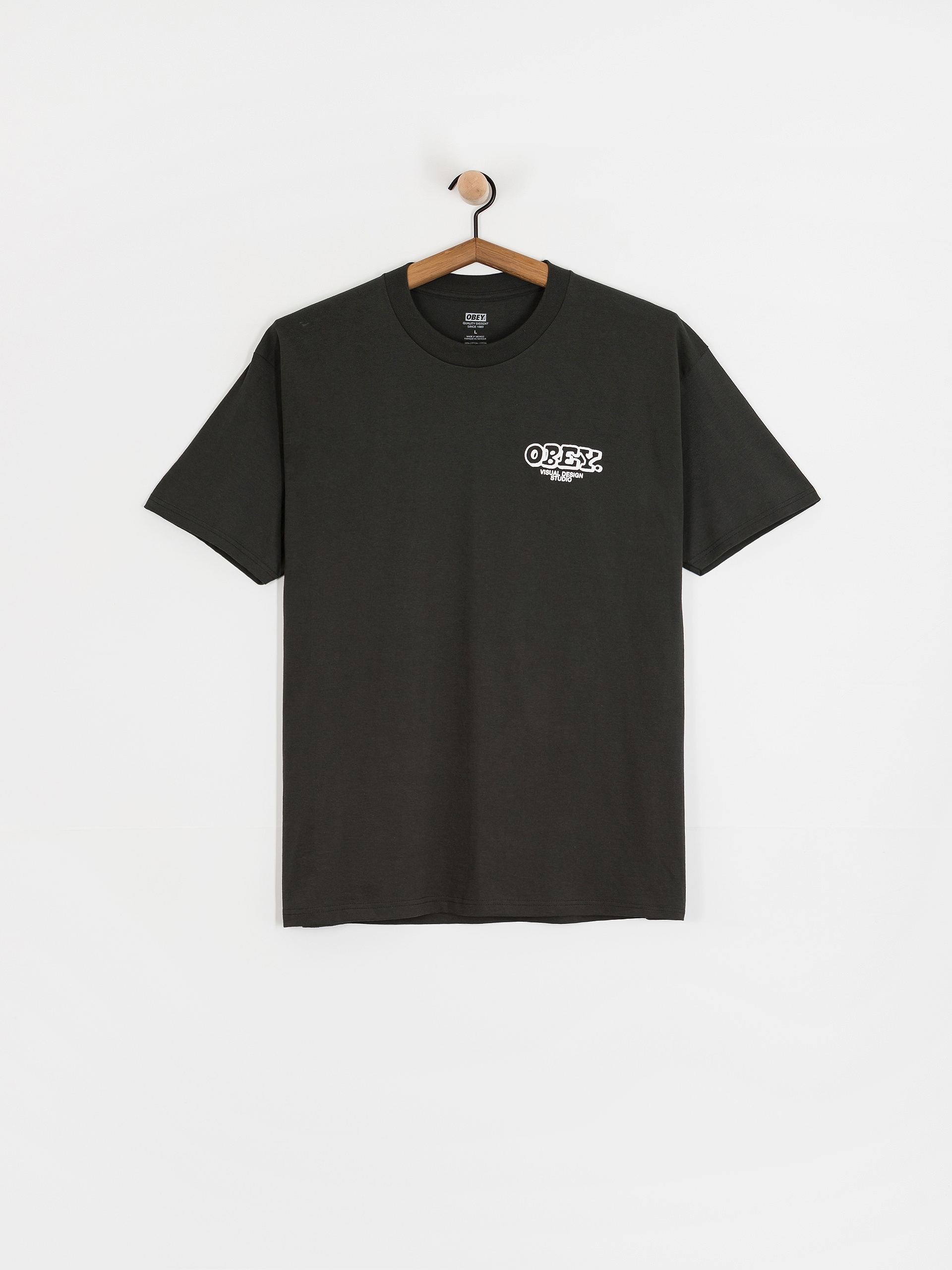 Tricou OBEY Obey Knowledge & Growth (vintage black)