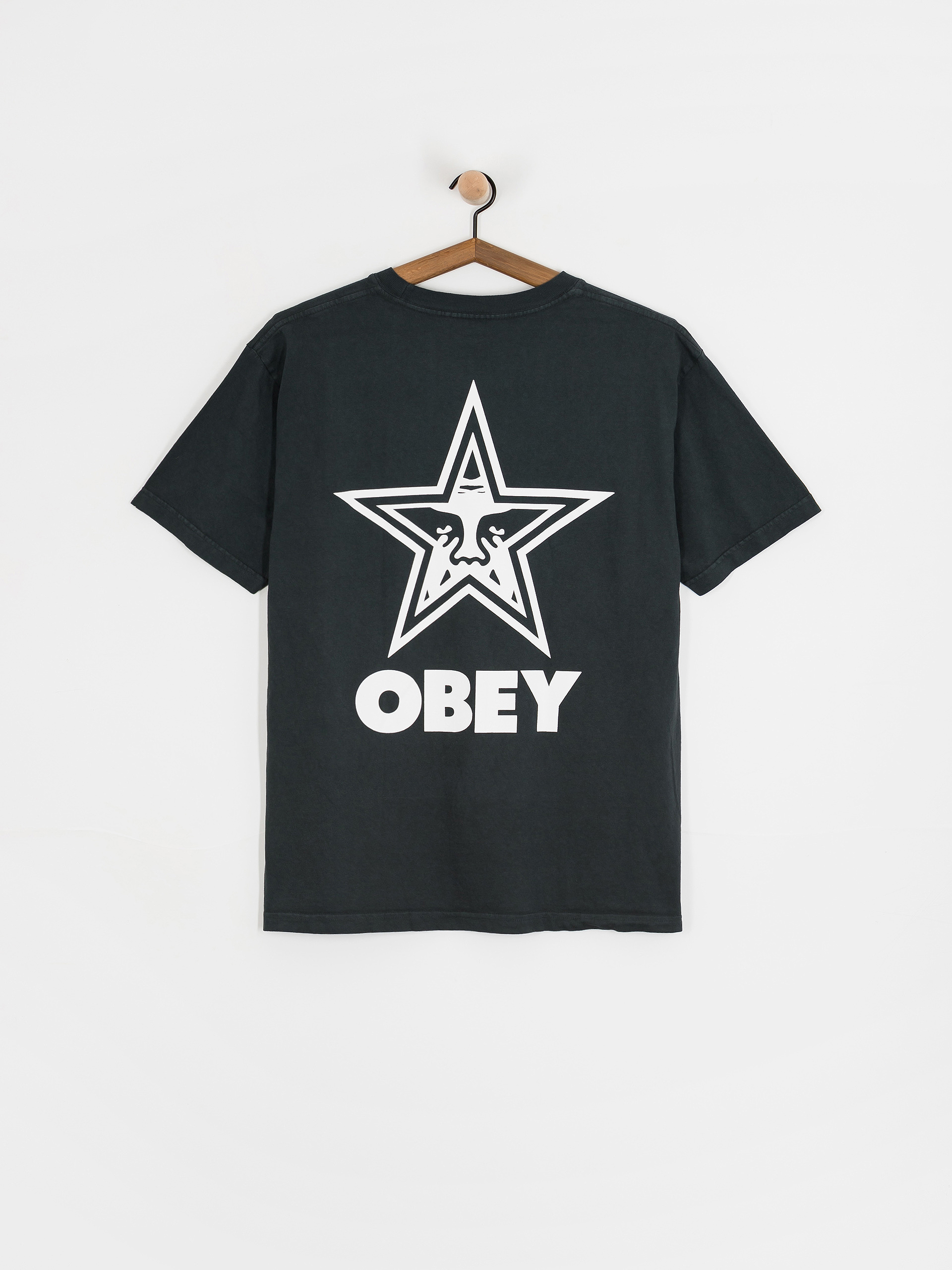 Tricou OBEY Obey Bold Star (pigment true vintage black)