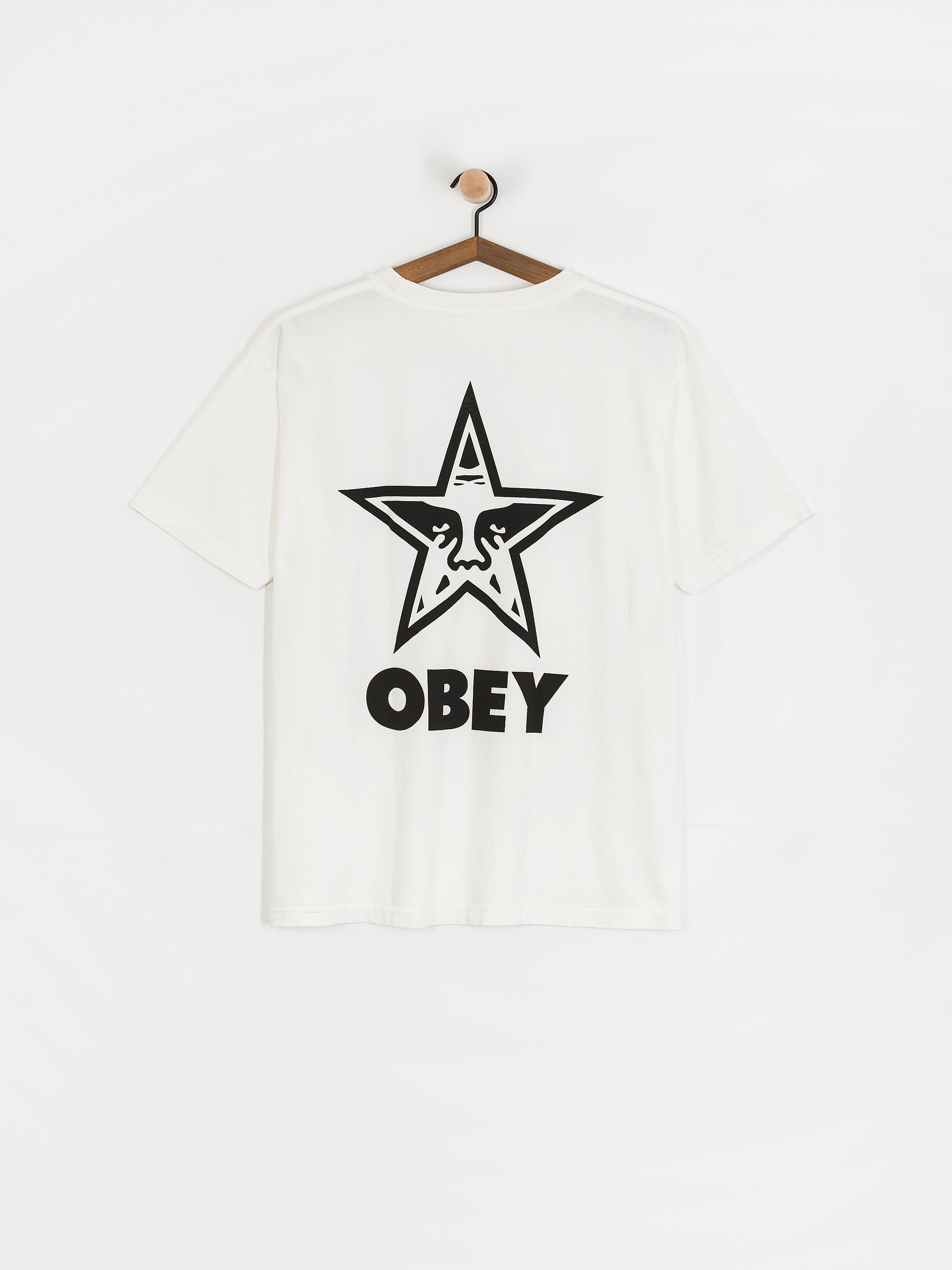 Tricou OBEY Obey Bold Star (pigmnet vintage white)