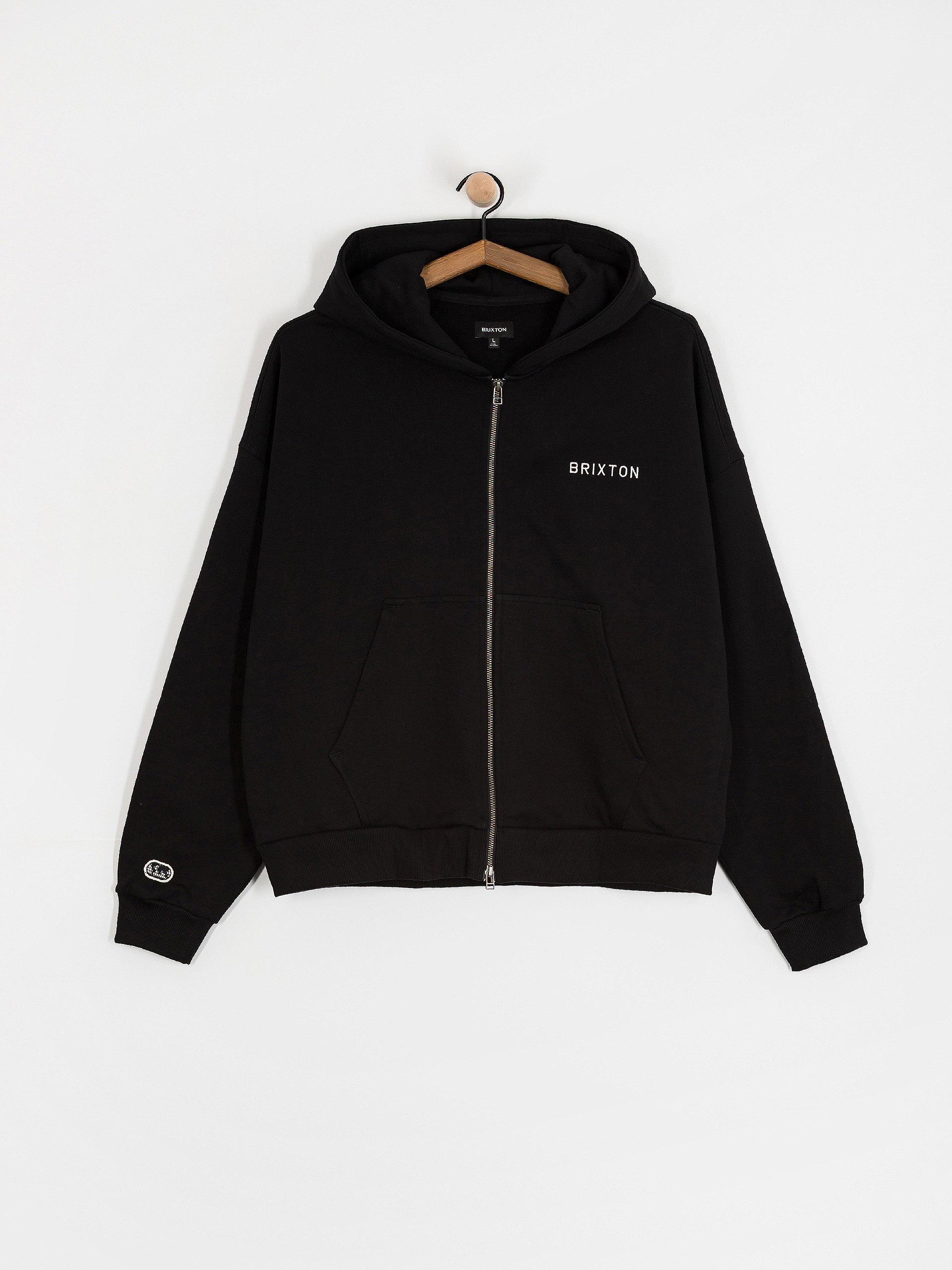 Hanorac cu glugă Brixton Embroidered Hw ZHD (black)