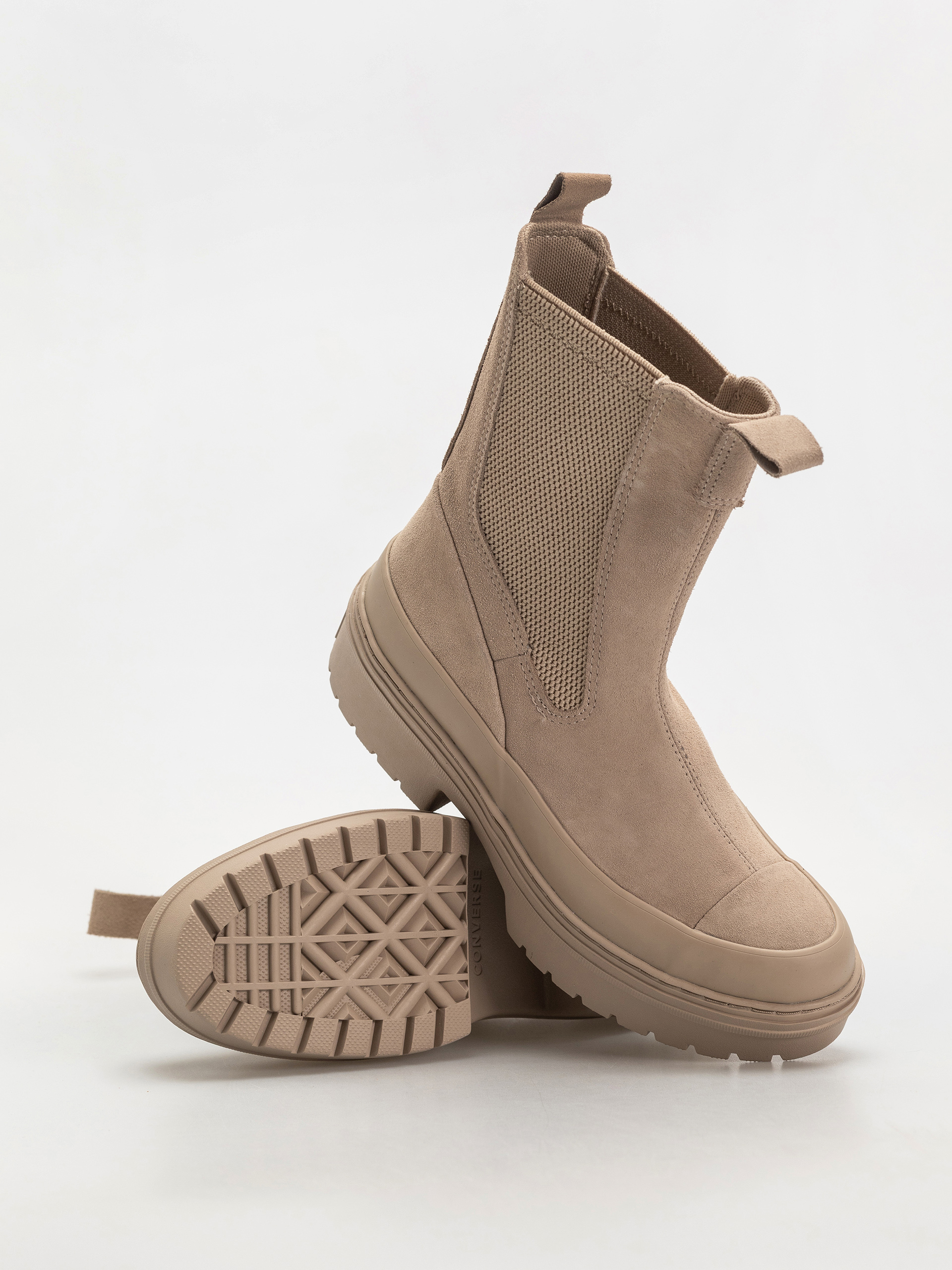 Pantofi Converse Chuck Taylor All Star Lugged Heel Chelsea Wmn (sand/chocolate)