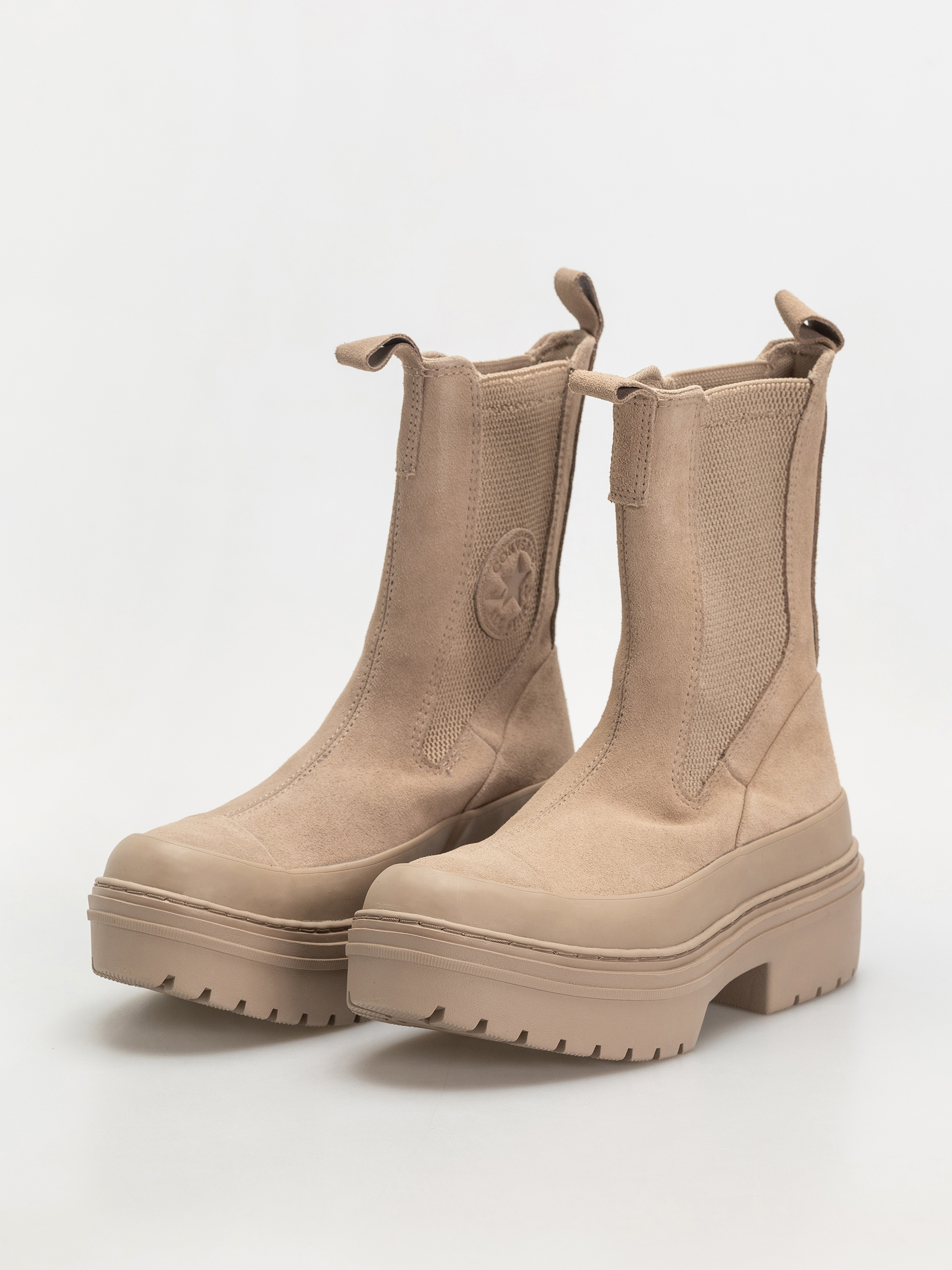 Pantofi Converse Chuck Taylor All Star Lugged Heel Chelsea Wmn (sand/chocolate)