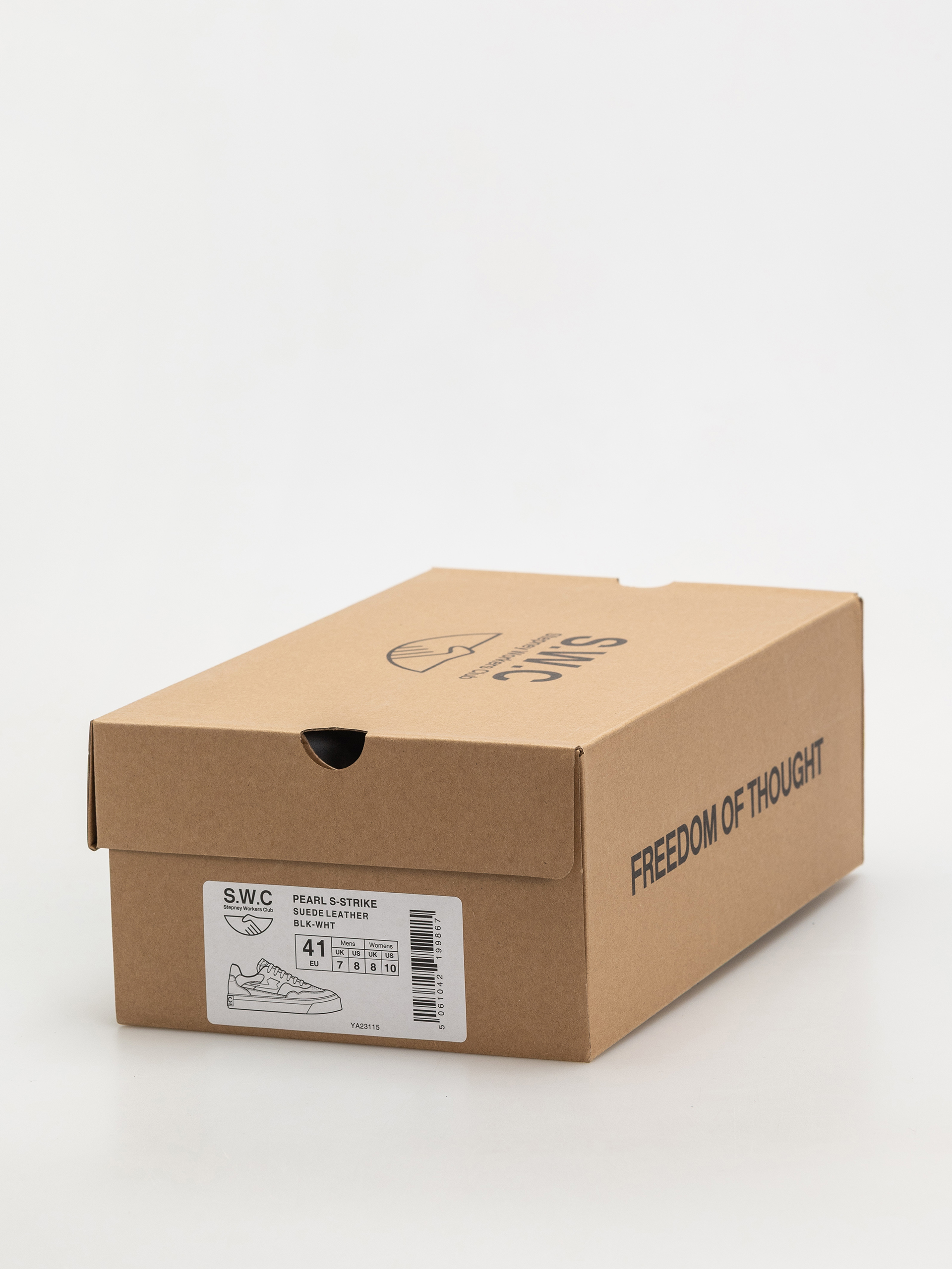 Pantofi Stepney Workers Club Pearl S-Strike (suede leather black white)