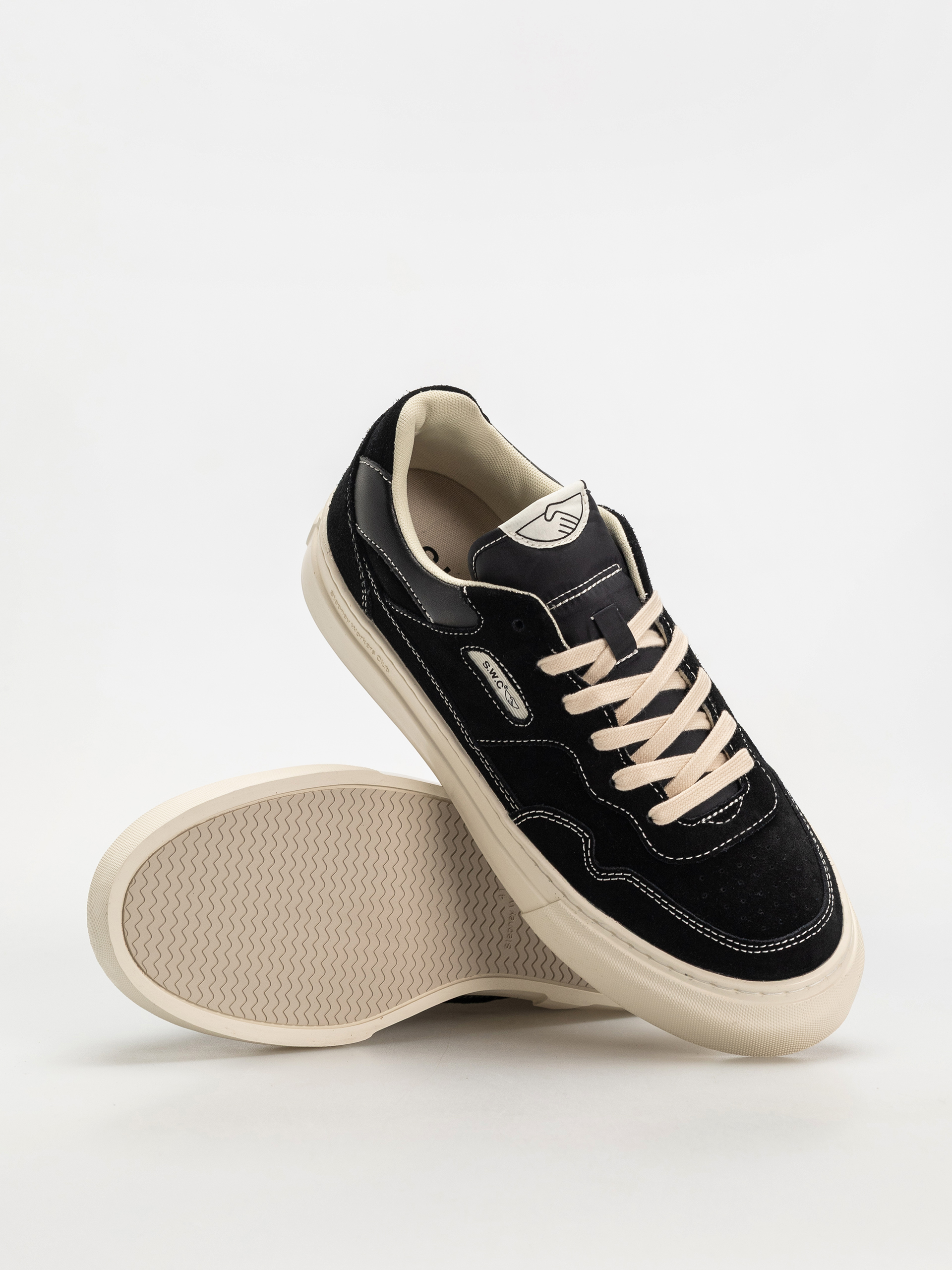 Pantofi Stepney Workers Club Pearl (suede black)