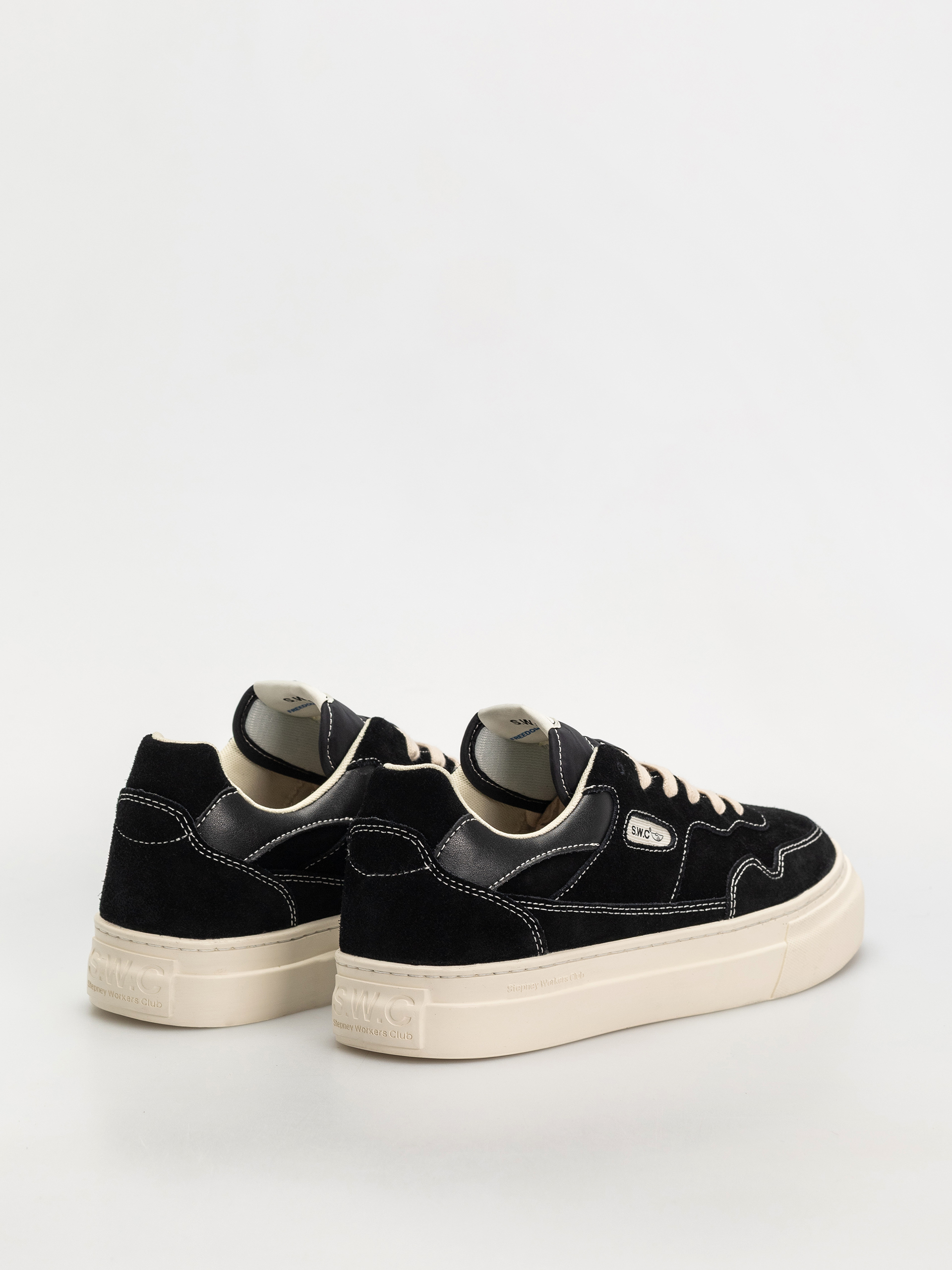 Pantofi Stepney Workers Club Pearl (suede black)