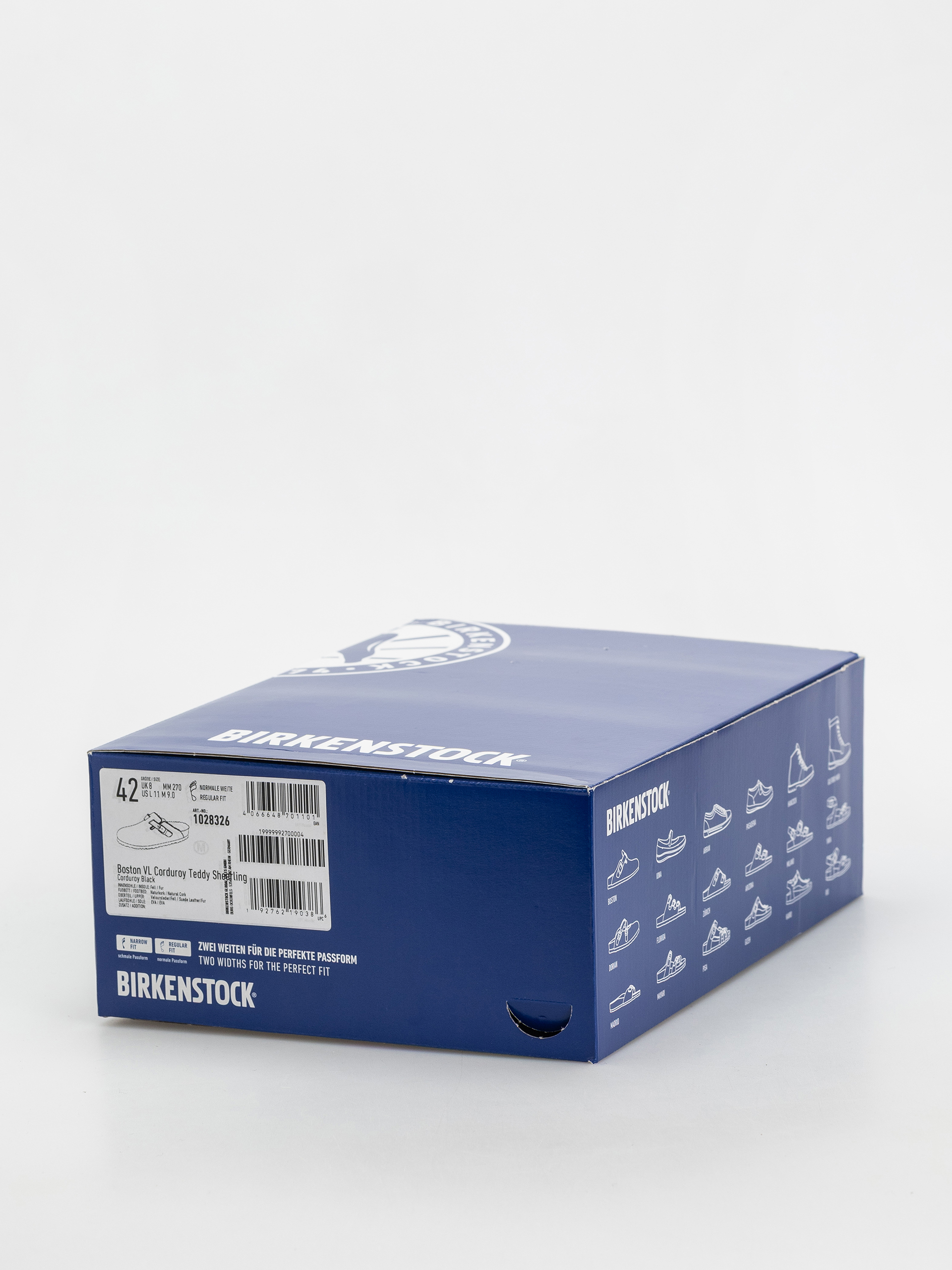 Șlapi Birkenstock Boston VL Fell Suede Leather Fur Regular Wmn (corduroy black)