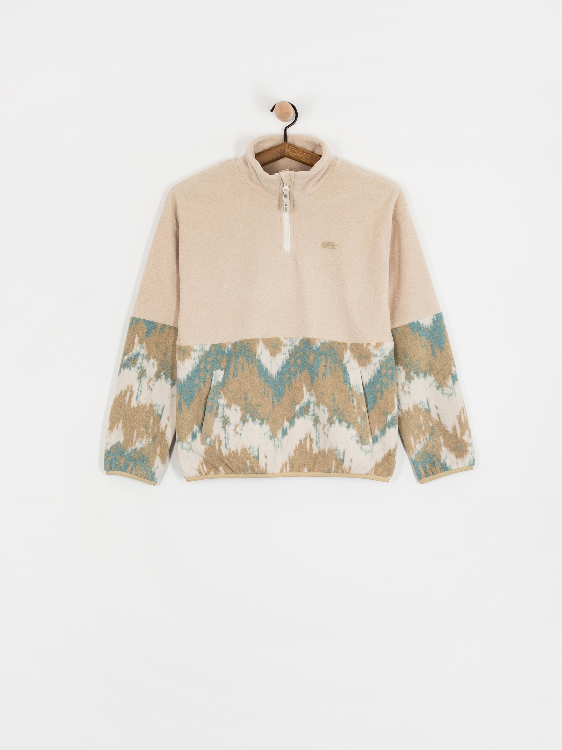 Pentru femei Hanorac din fleece Iriedaily Half Indi Troyer (khaki grey)