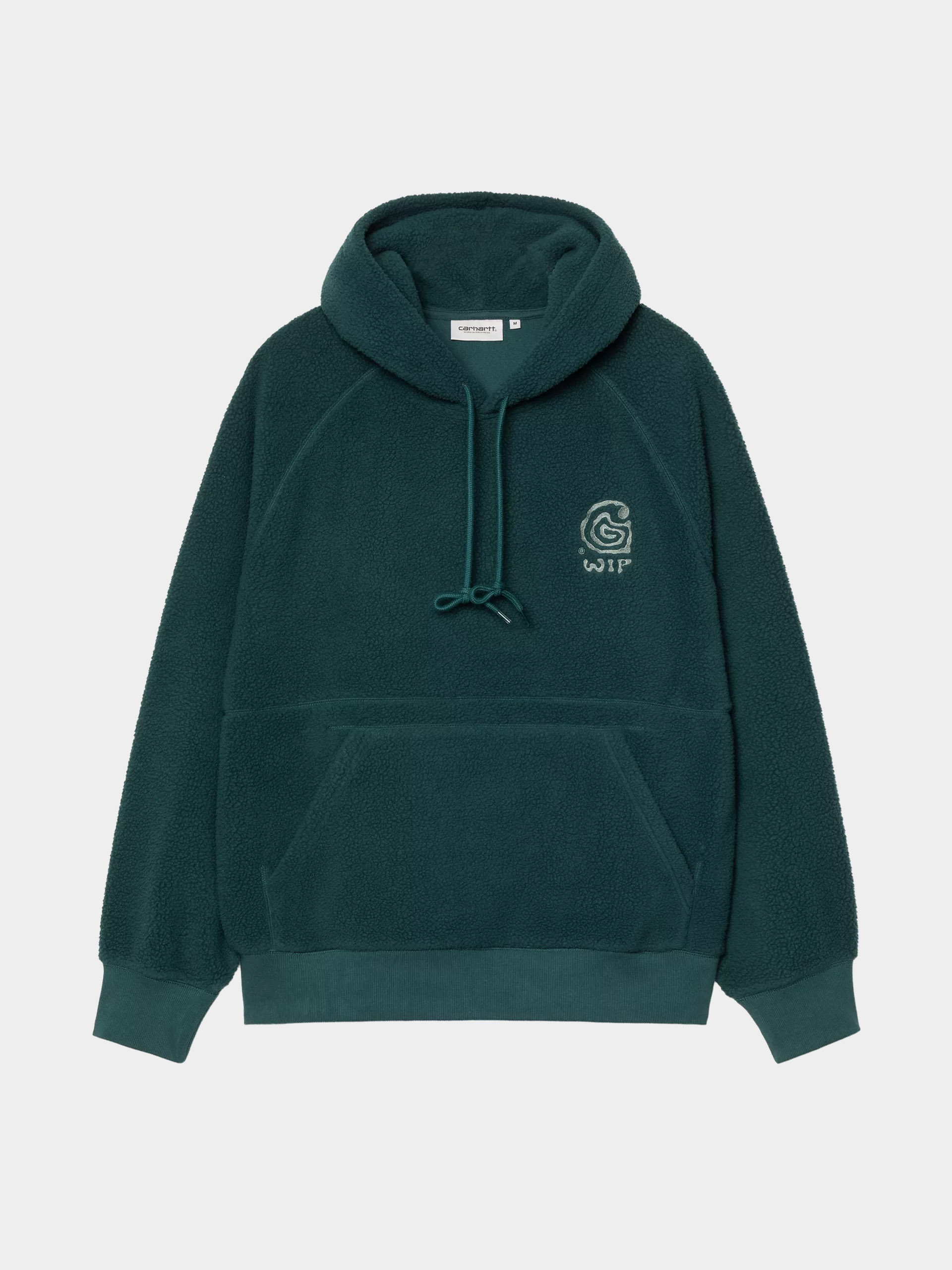 Hanorac cu glugă Carhartt WIP Helix HD (deep lagoon/silver pine)