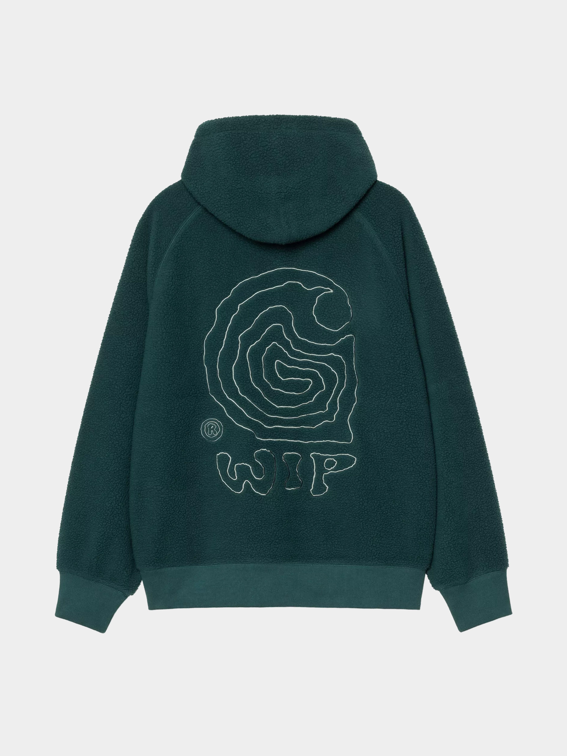 Hanorac cu glugă Carhartt WIP Helix HD (deep lagoon/silver pine)