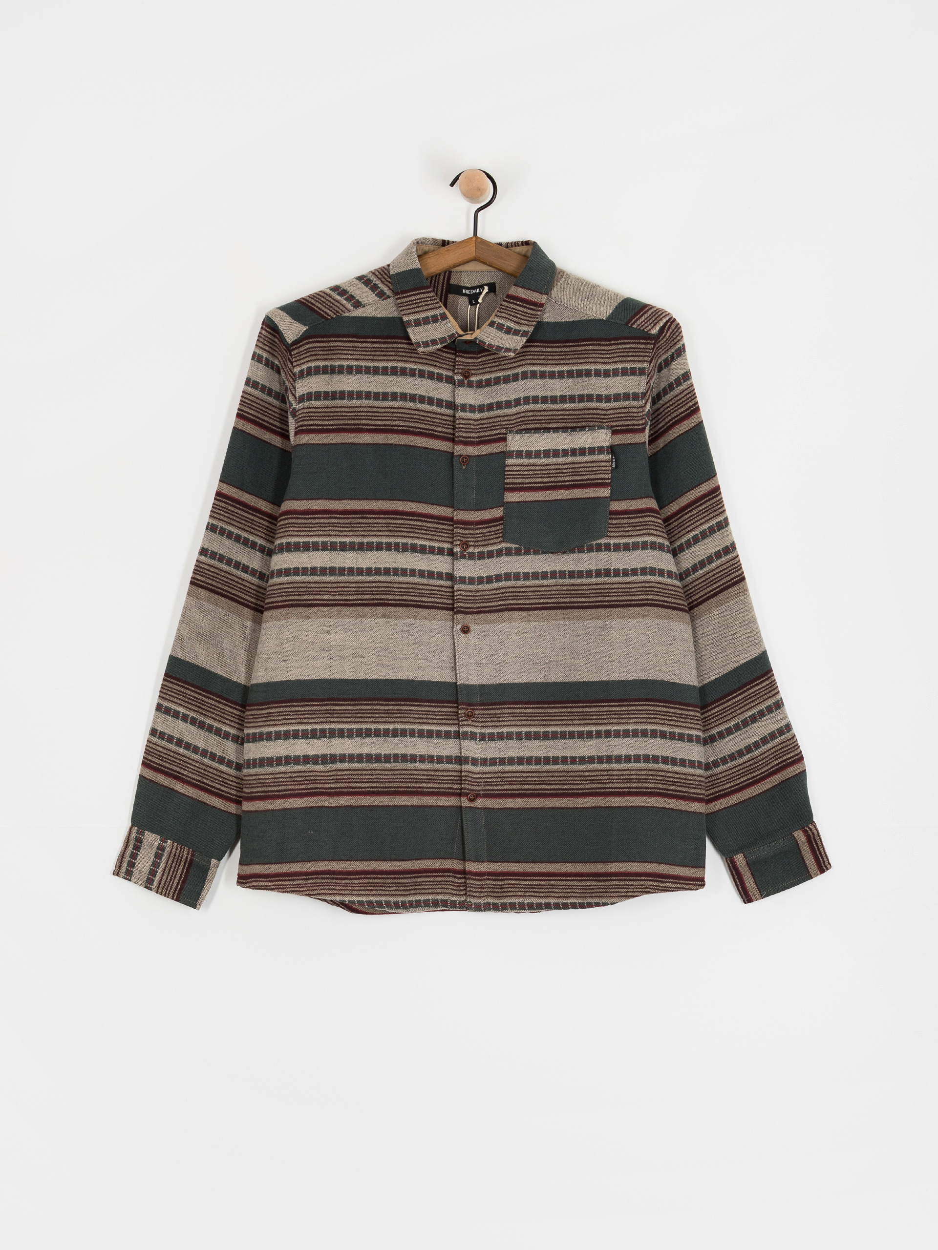 Cămașă Iriedaily Santania (khaki green)