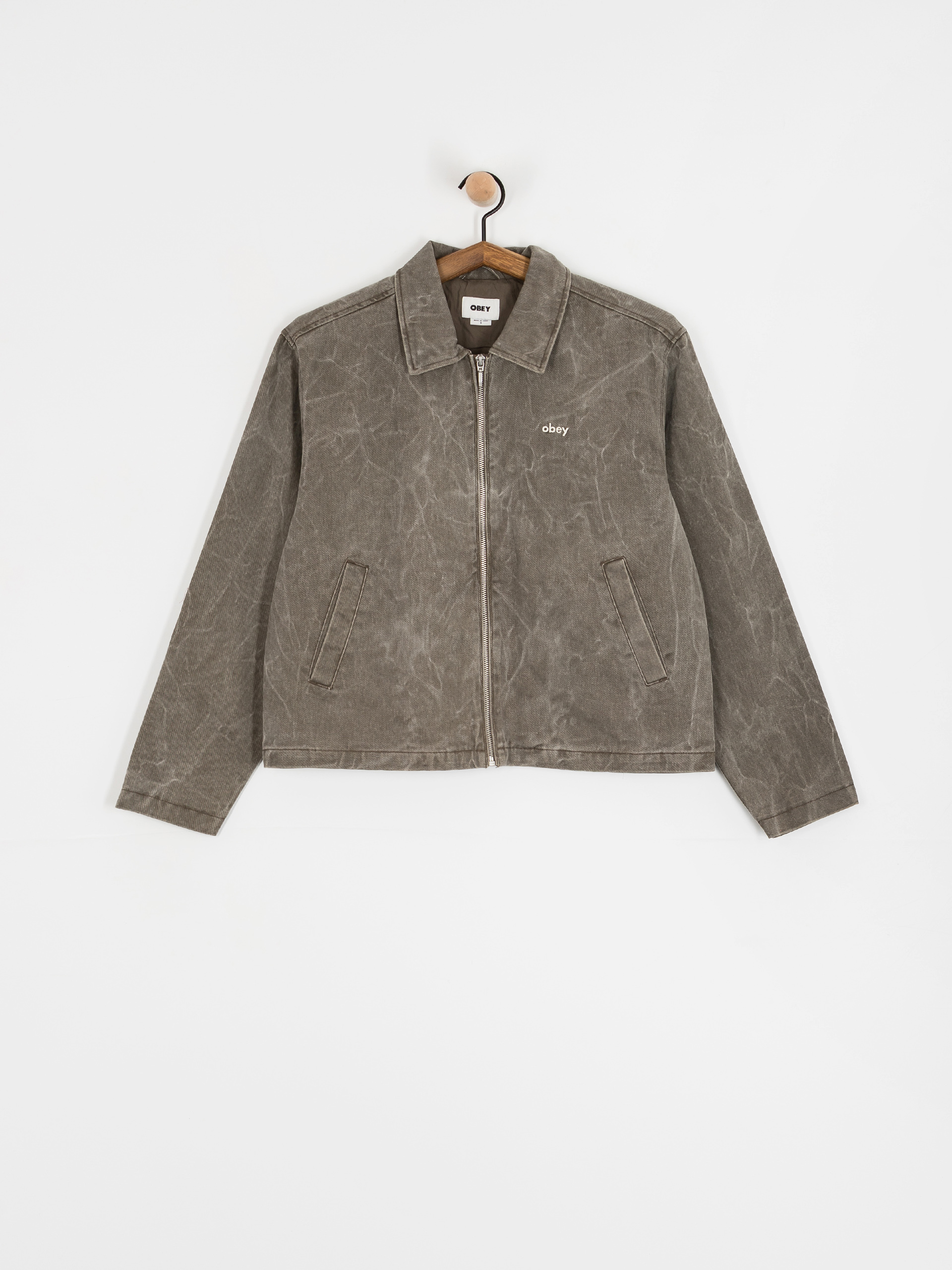 Geacă OBEY Donovan Zip Wmn (major brown wrinkle wash)