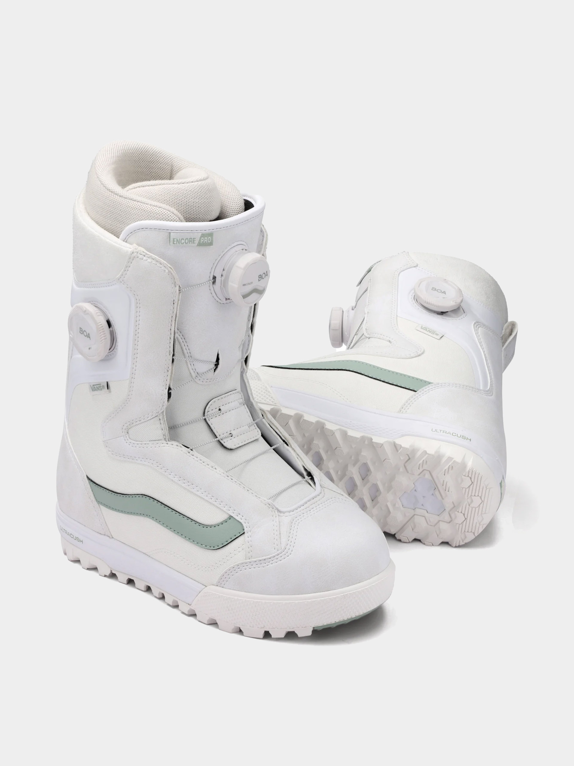 Pentru femei Încălțăminte pentru snowboard Vans Encore Pro (30th anniversary white/gray olive)