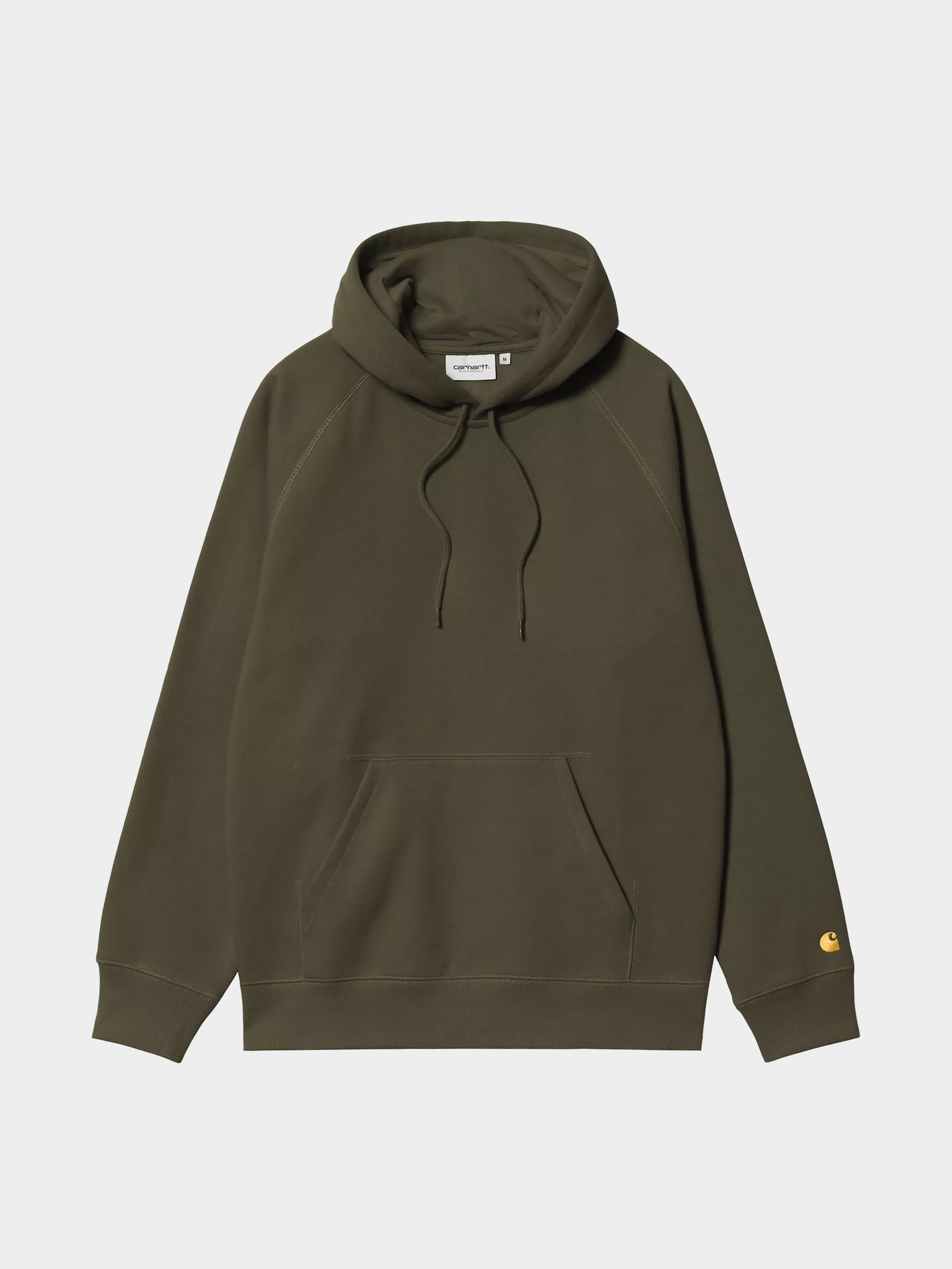 Hanorac cu glugă Carhartt WIP Chase HD (olive/gold)