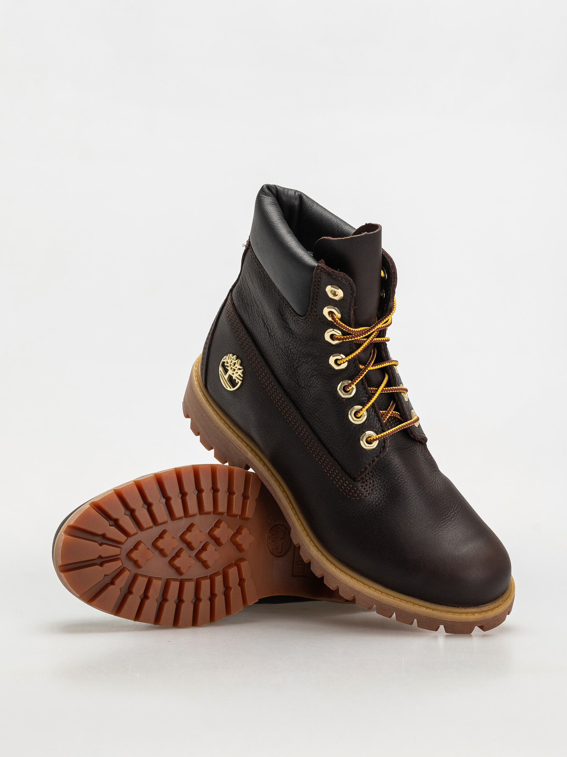 Pantofi de iarnă Timberland Premium 6 Inch (dk brown full grain w blk)