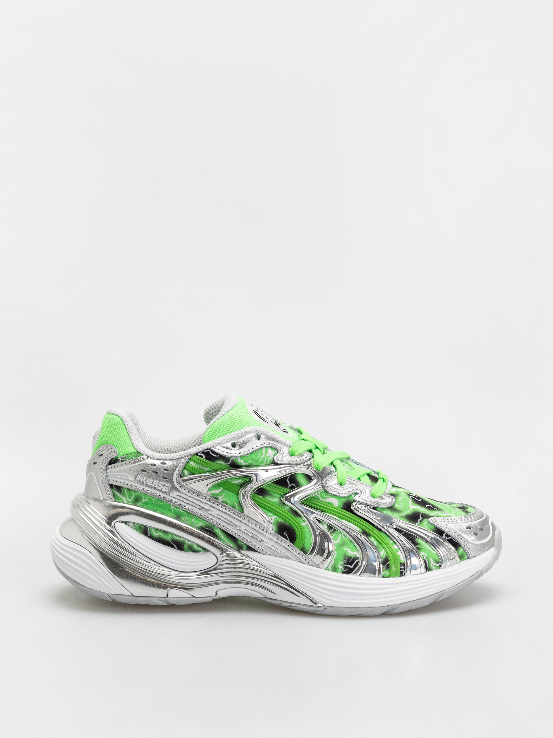 Pantofi Puma X RipNDip Inverse - verde (puma silver/fluro green pes)
