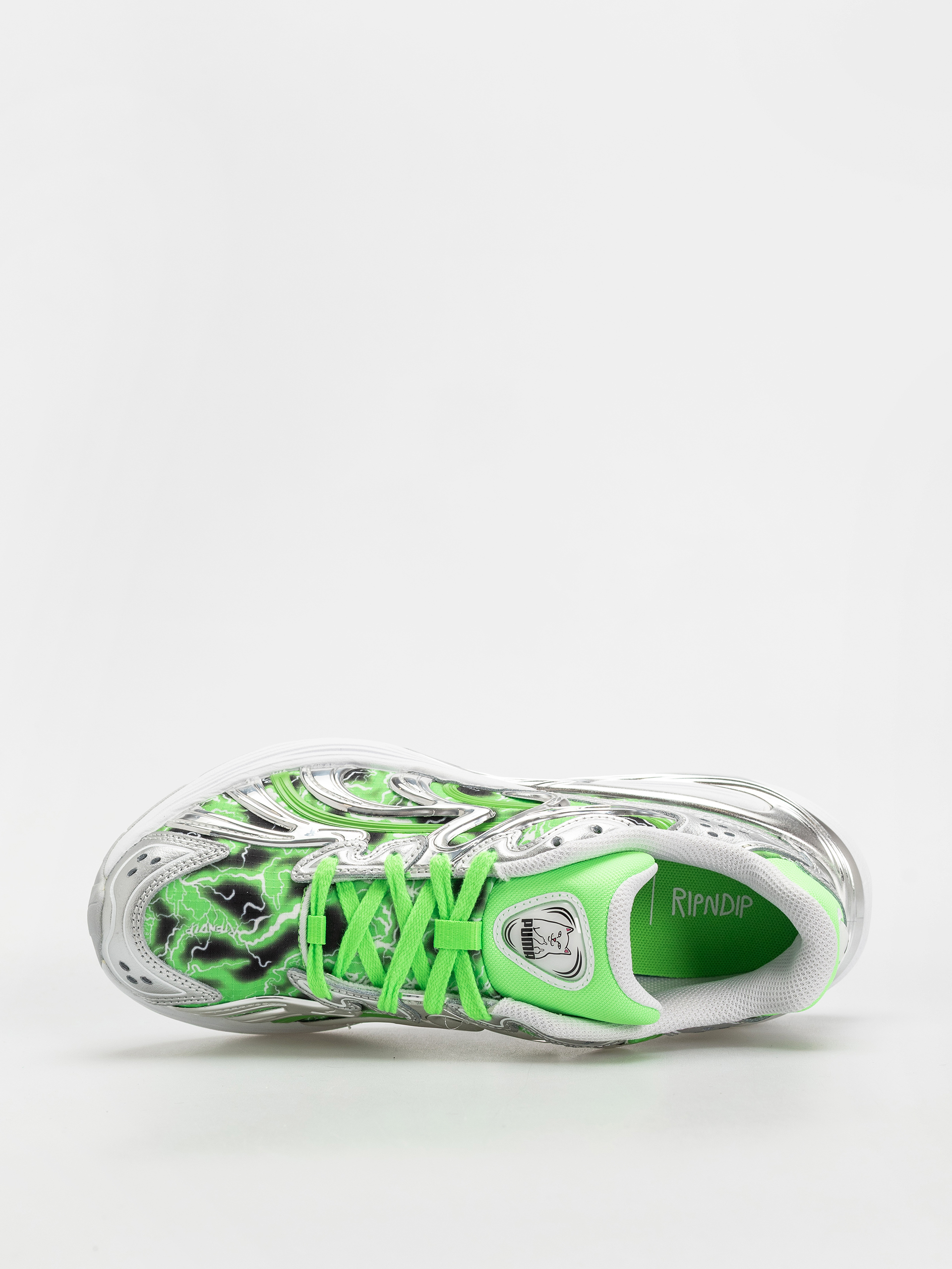 Pantofi Puma X RipNDip Inverse - verde (puma silver/fluro green pes)