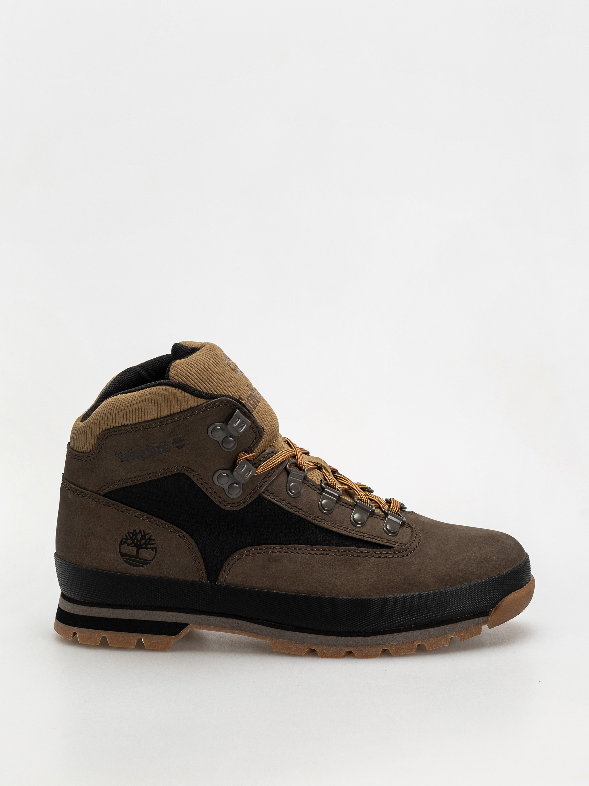 Pantofi Timberland zimowe Euro Hiker (dark brown nubuck w black)