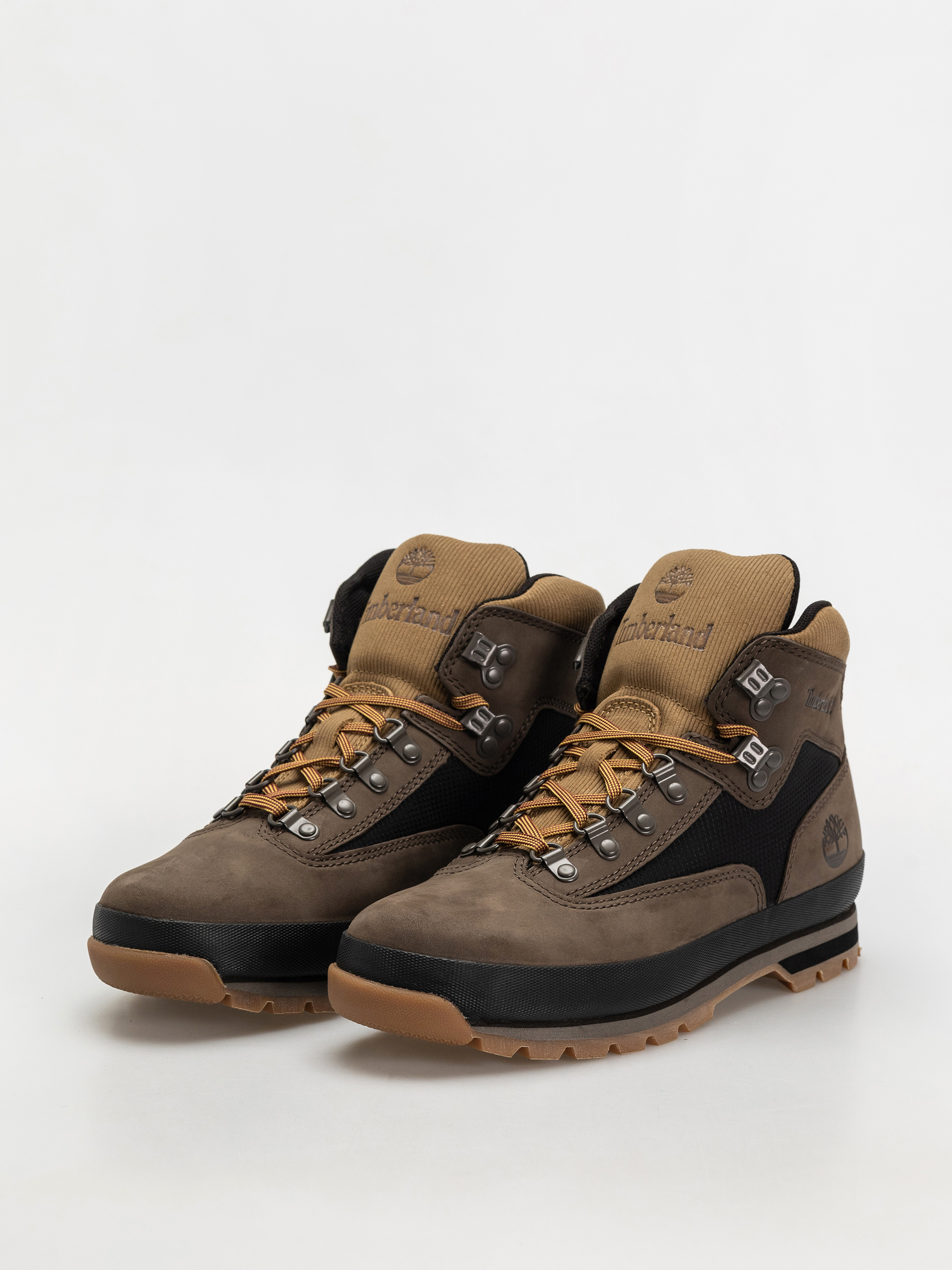 Pantofi Timberland zimowe Euro Hiker (dark brown nubuck w black)