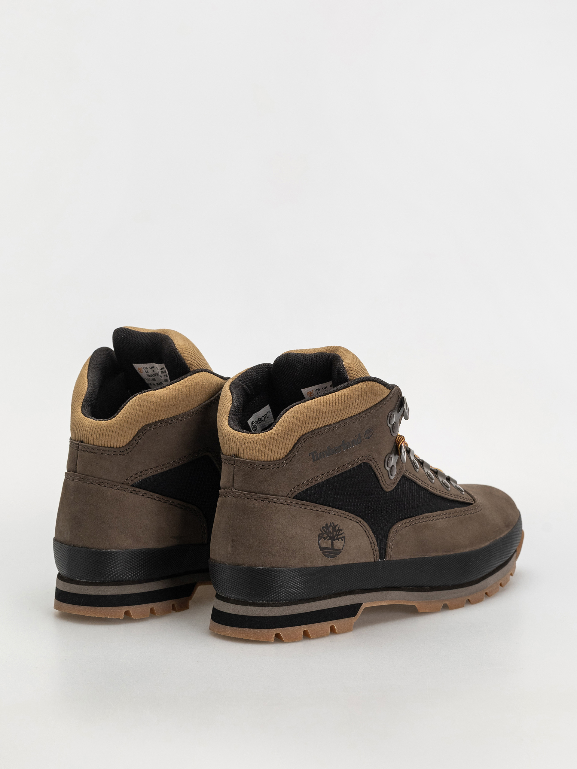 Pantofi Timberland zimowe Euro Hiker (dark brown nubuck w black)