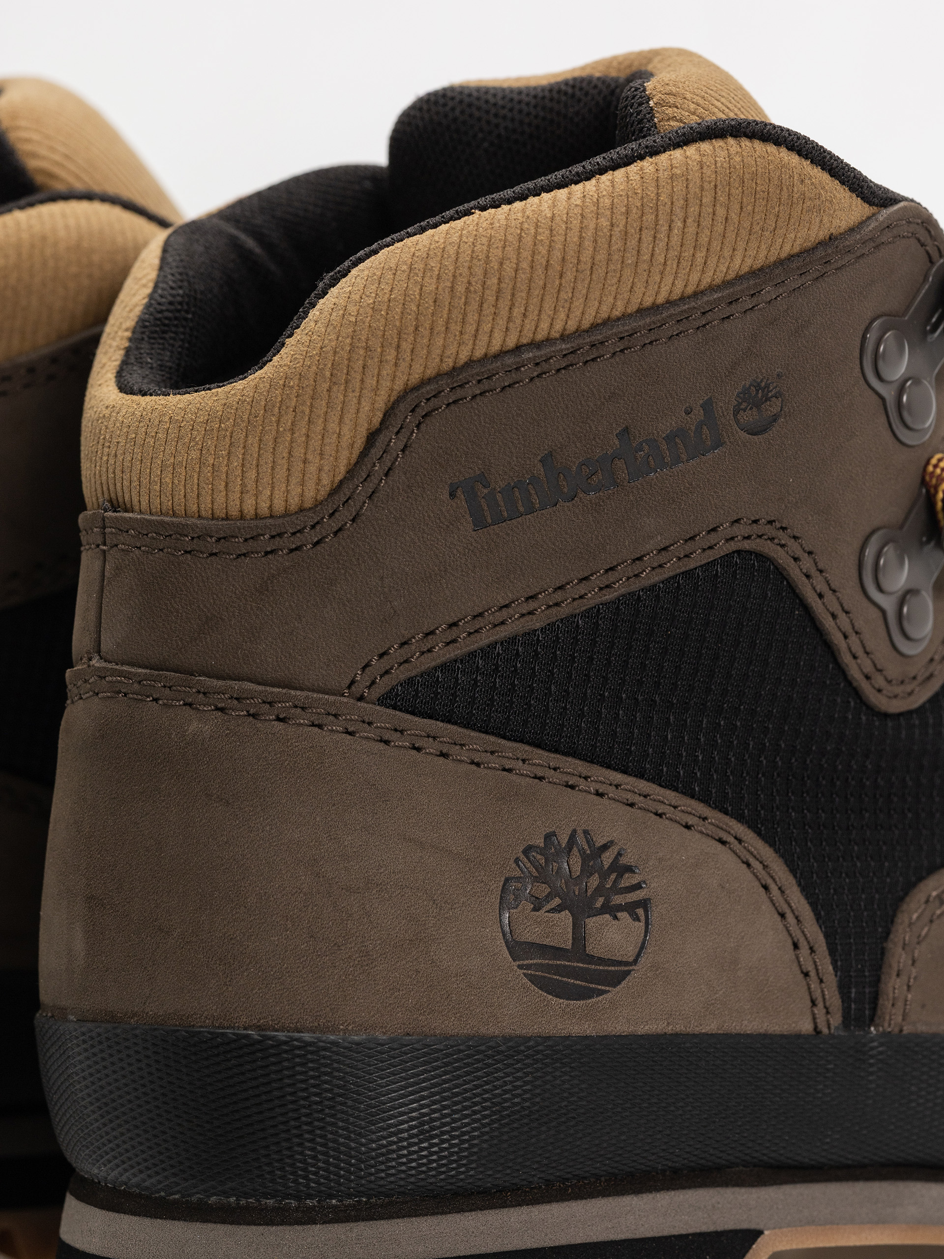 Pantofi Timberland zimowe Euro Hiker (dark brown nubuck w black)