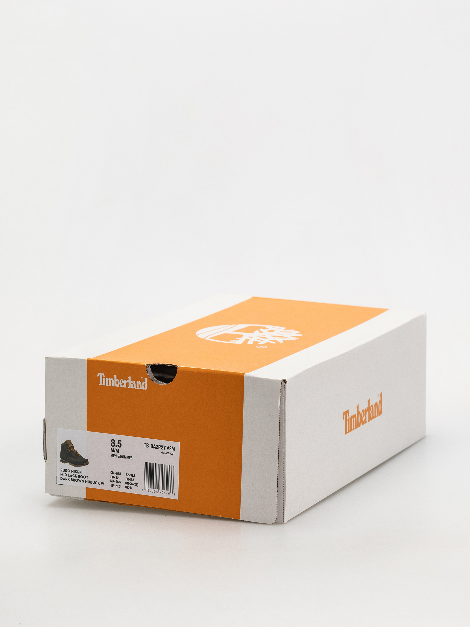 Pantofi Timberland zimowe Euro Hiker (dark brown nubuck w black)