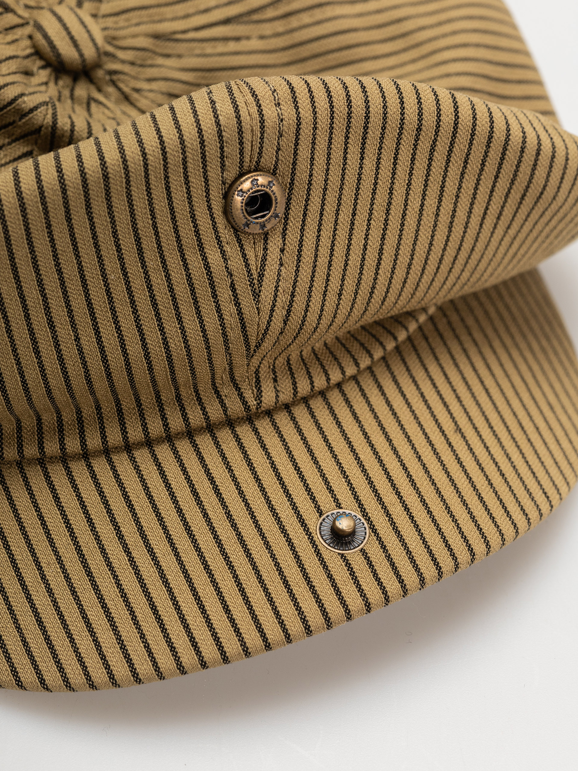 Pălărie cu cozoroc Brixton Brood Snap Cap (dark tan/black hickory stripe)