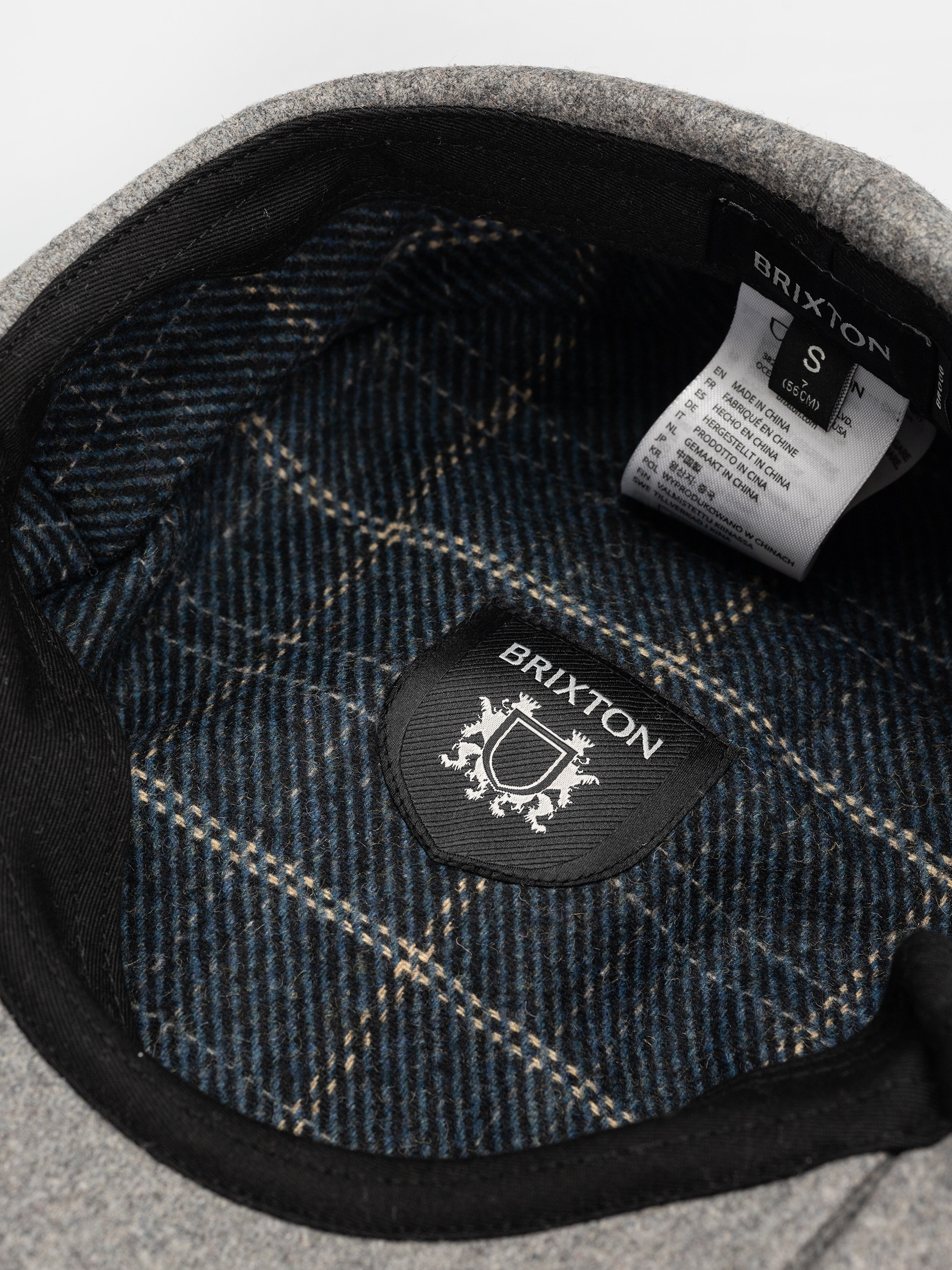 Pălărie cu cozoroc Brixton Brood Flannel Snap Cap (dark heather grey/washed navy)