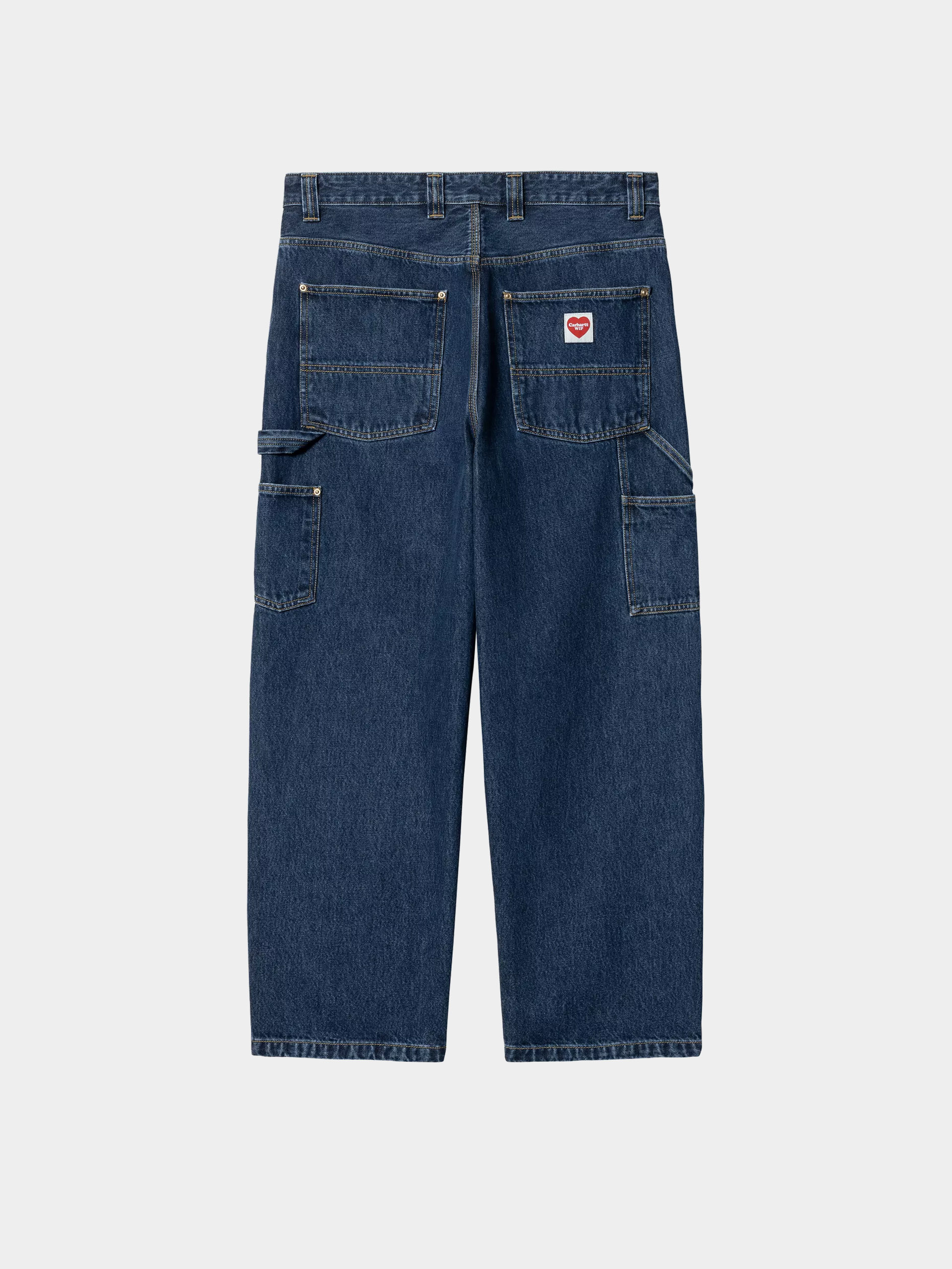 Pantaloni Carhartt WIP Nash Double Knee (blue/stone washed)