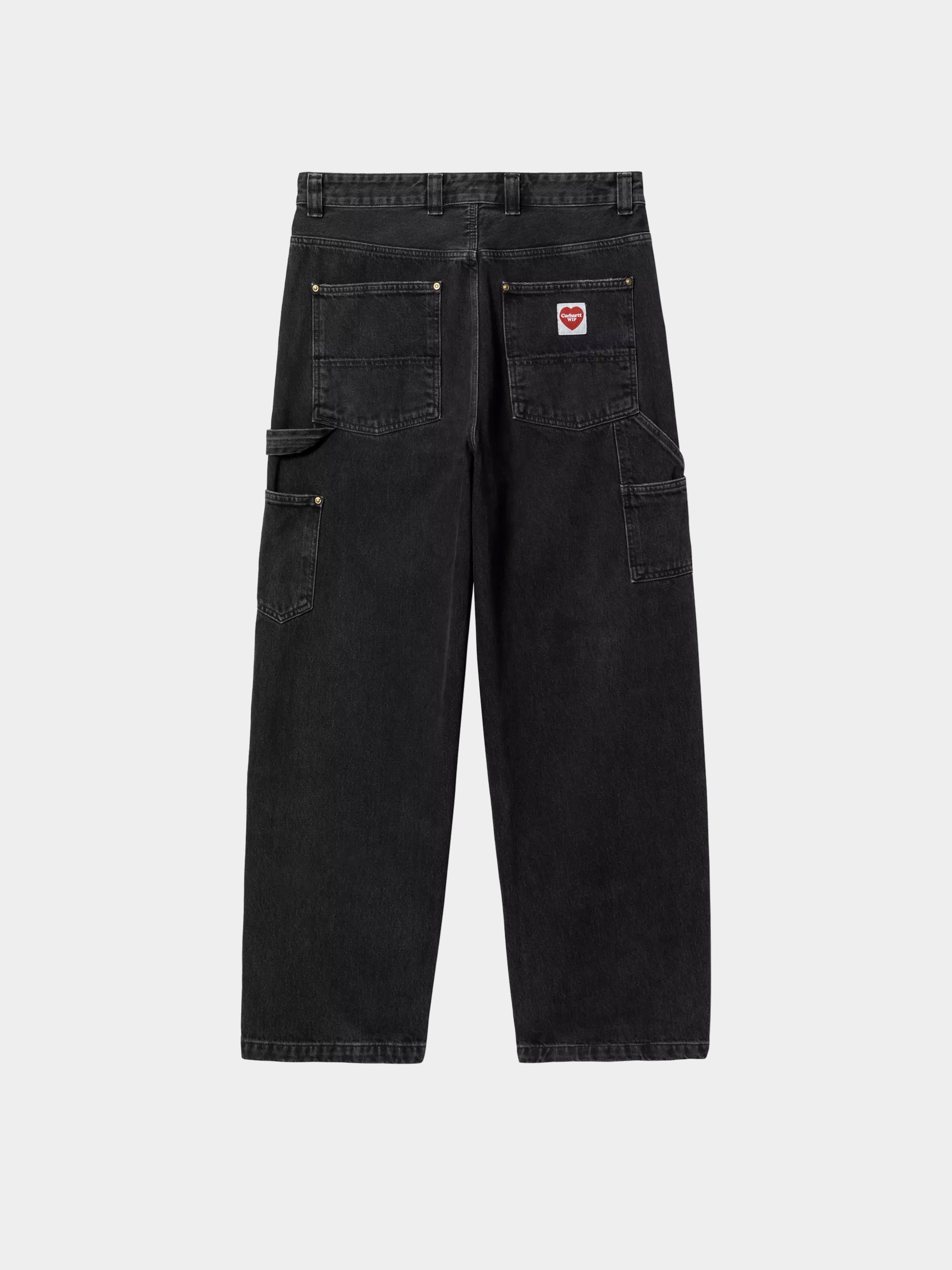 Pantaloni Carhartt WIP Nash Double Knee (black/stone washed)