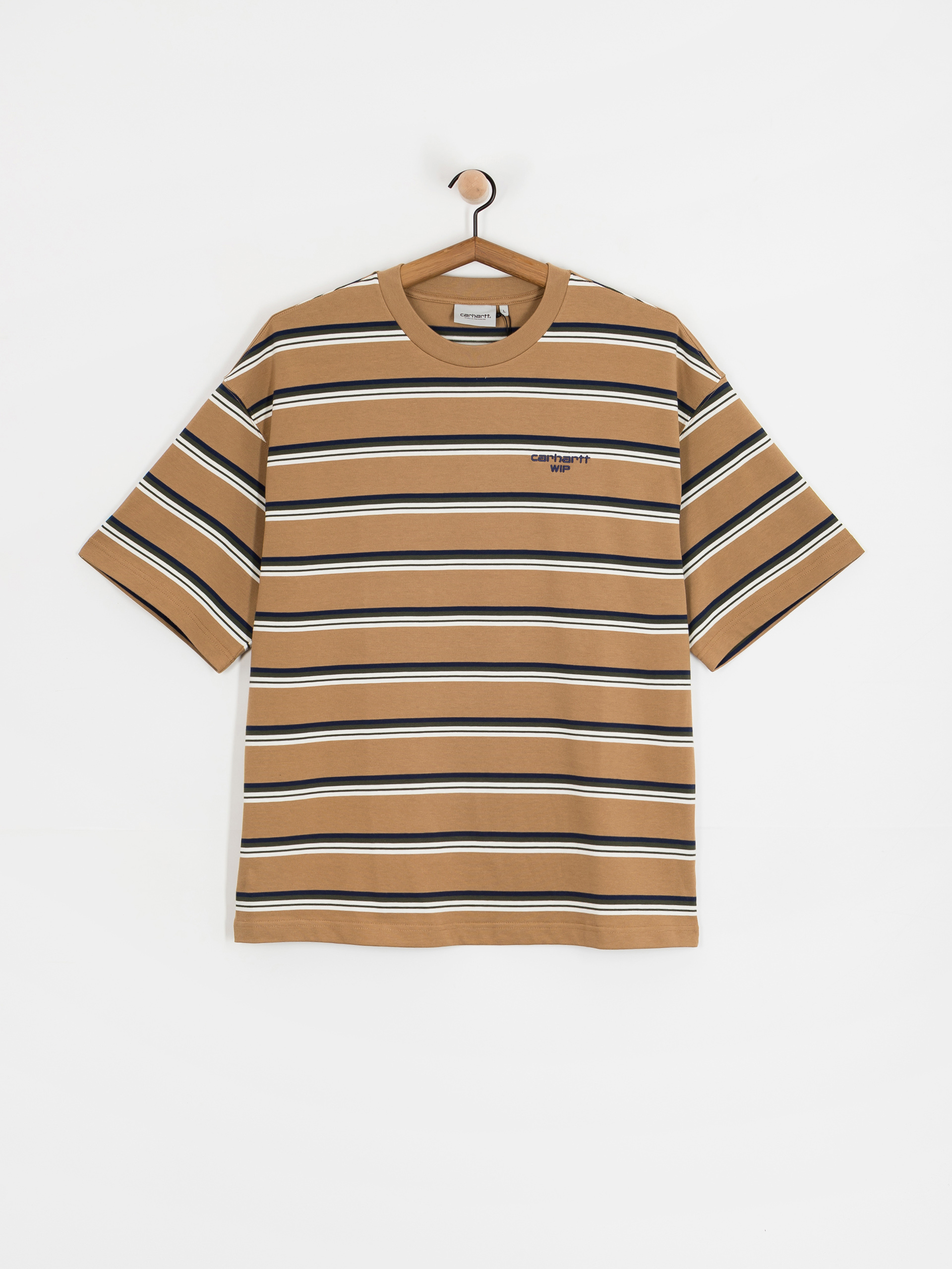 Tricou Carhartt WIP Holm (holm stripe/peanut)