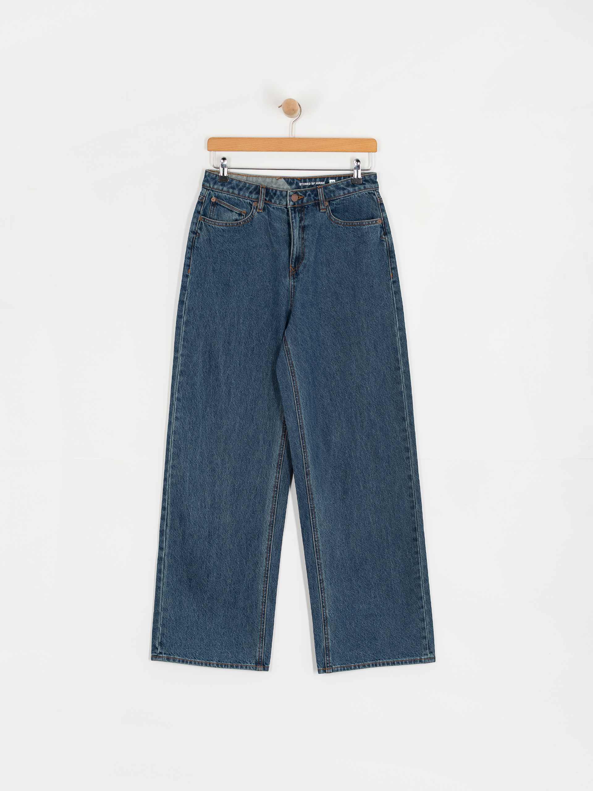 Pantaloni Volcom Stoned Bf Hirise Wmn (indigo ridge wash)