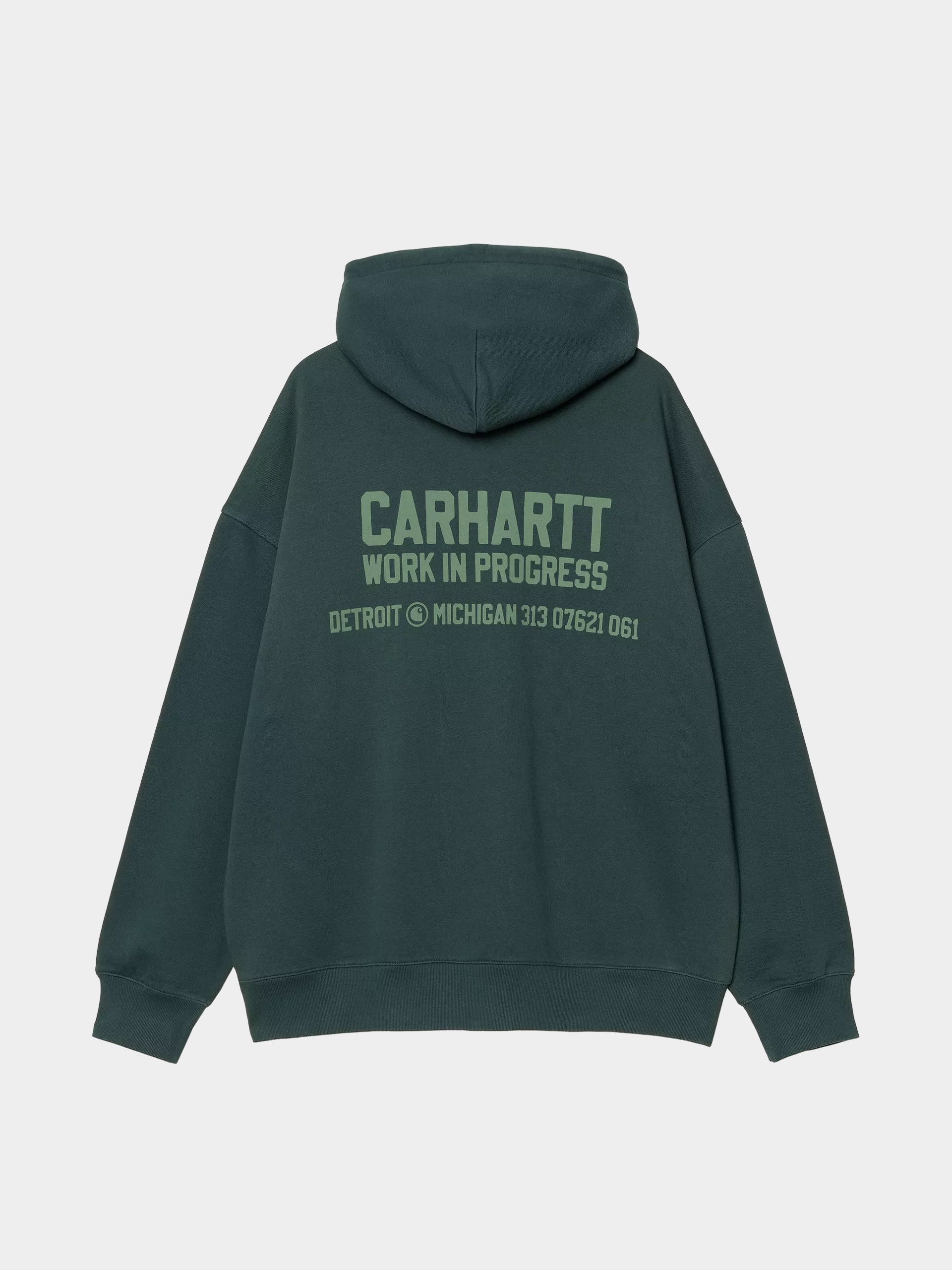 Hanorac cu glugă Carhartt WIP Distance HD (dark fir/stone dyed)