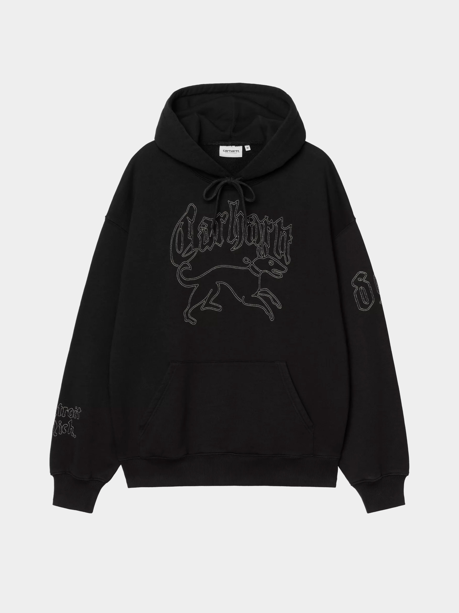 Hanorac cu glugă Carhartt WIP Hackwork HD (black/wall)