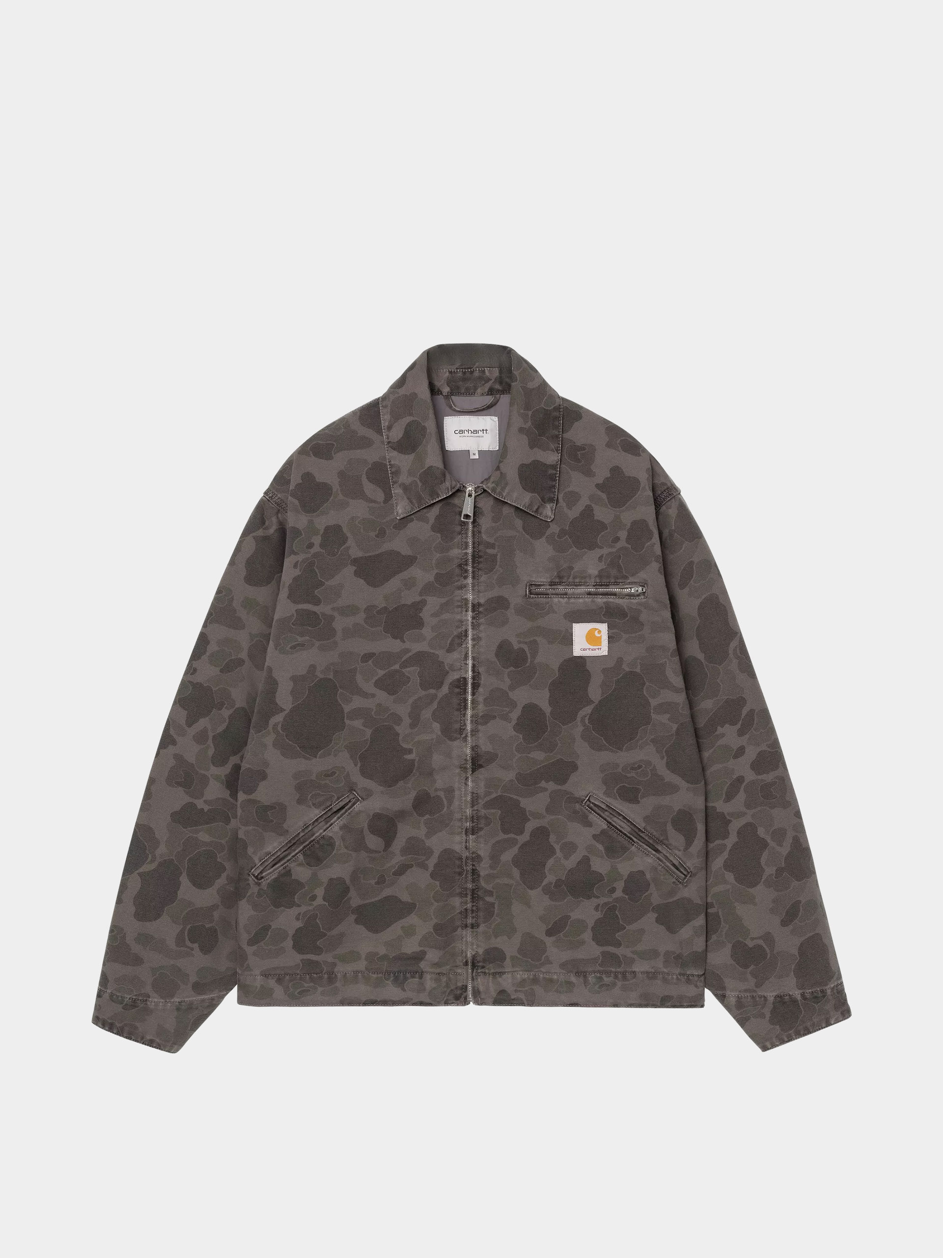 Geacă Carhartt WIP Duck Detroit (camo duck/green/porphyry/garment dyed)