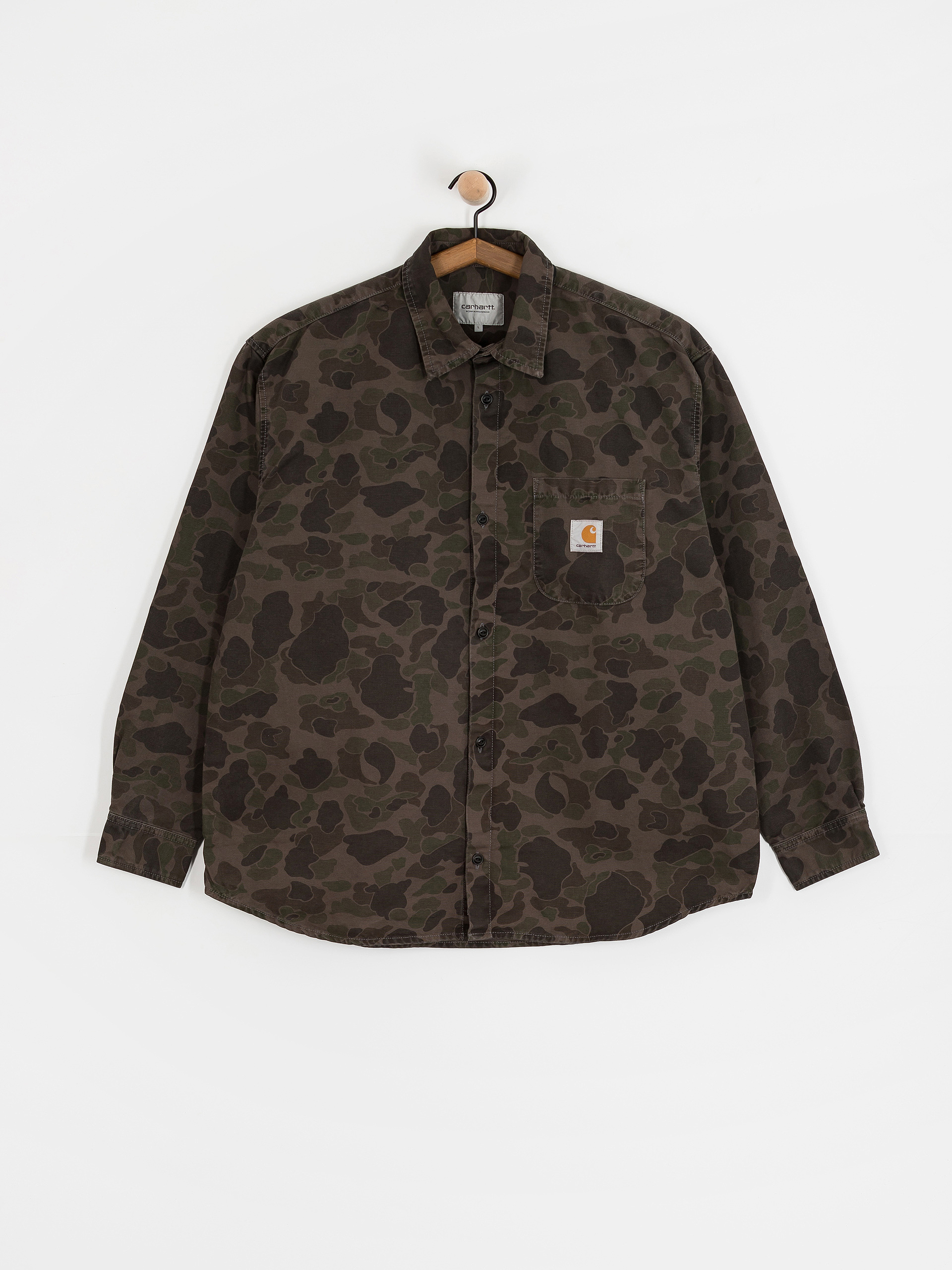 Cămașă Carhartt WIP Duck (camo duck/green/porphyry/garment dyed)