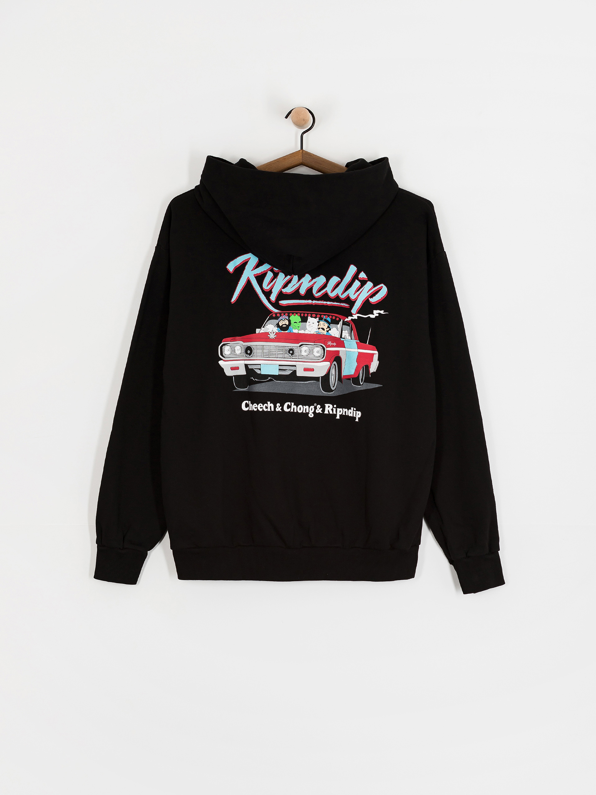 Hanorac cu glugă RipNDip Riders HD (black)