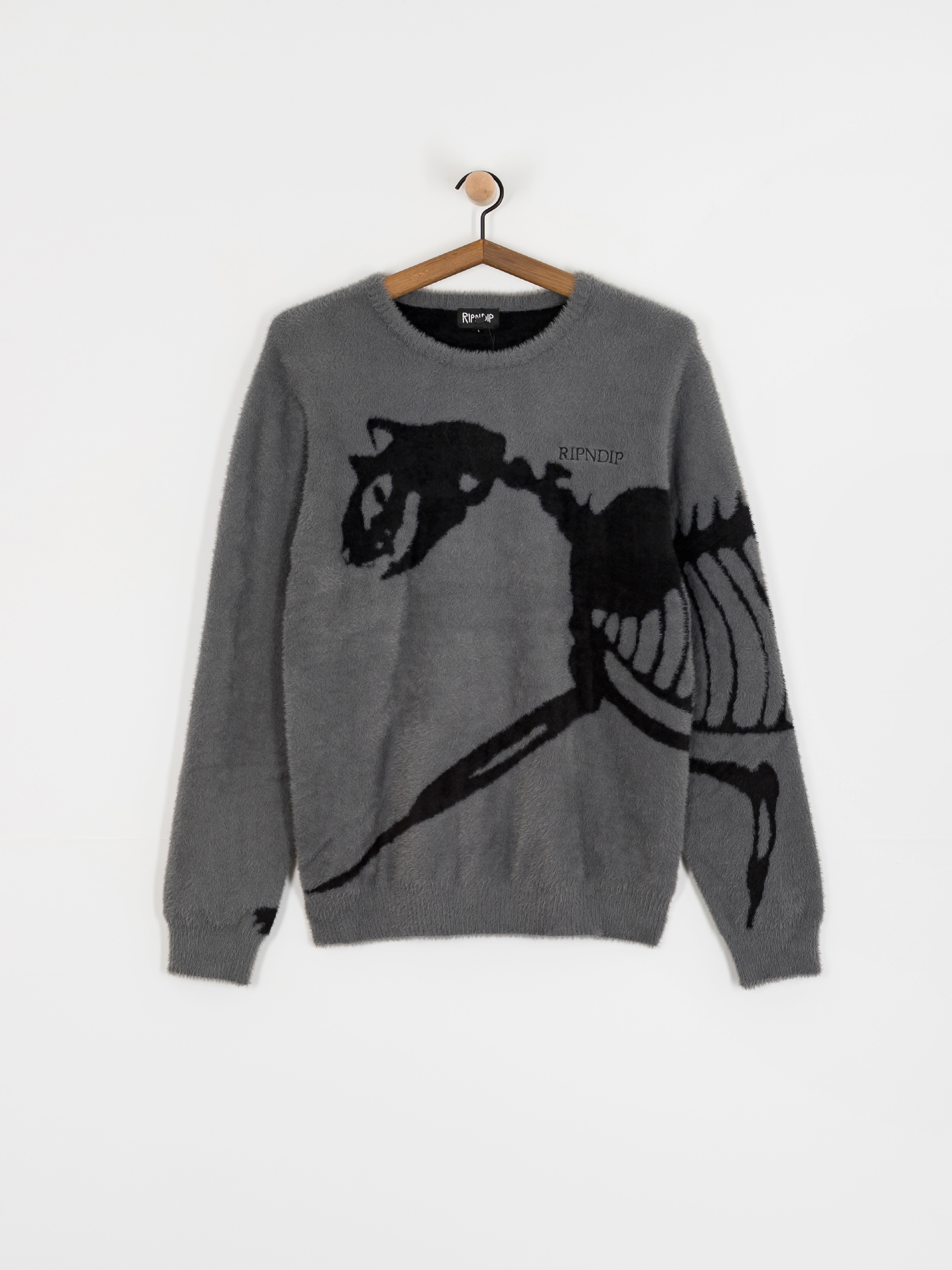 Pulover RipNDip Fossil Mohair Knit (charcoal)