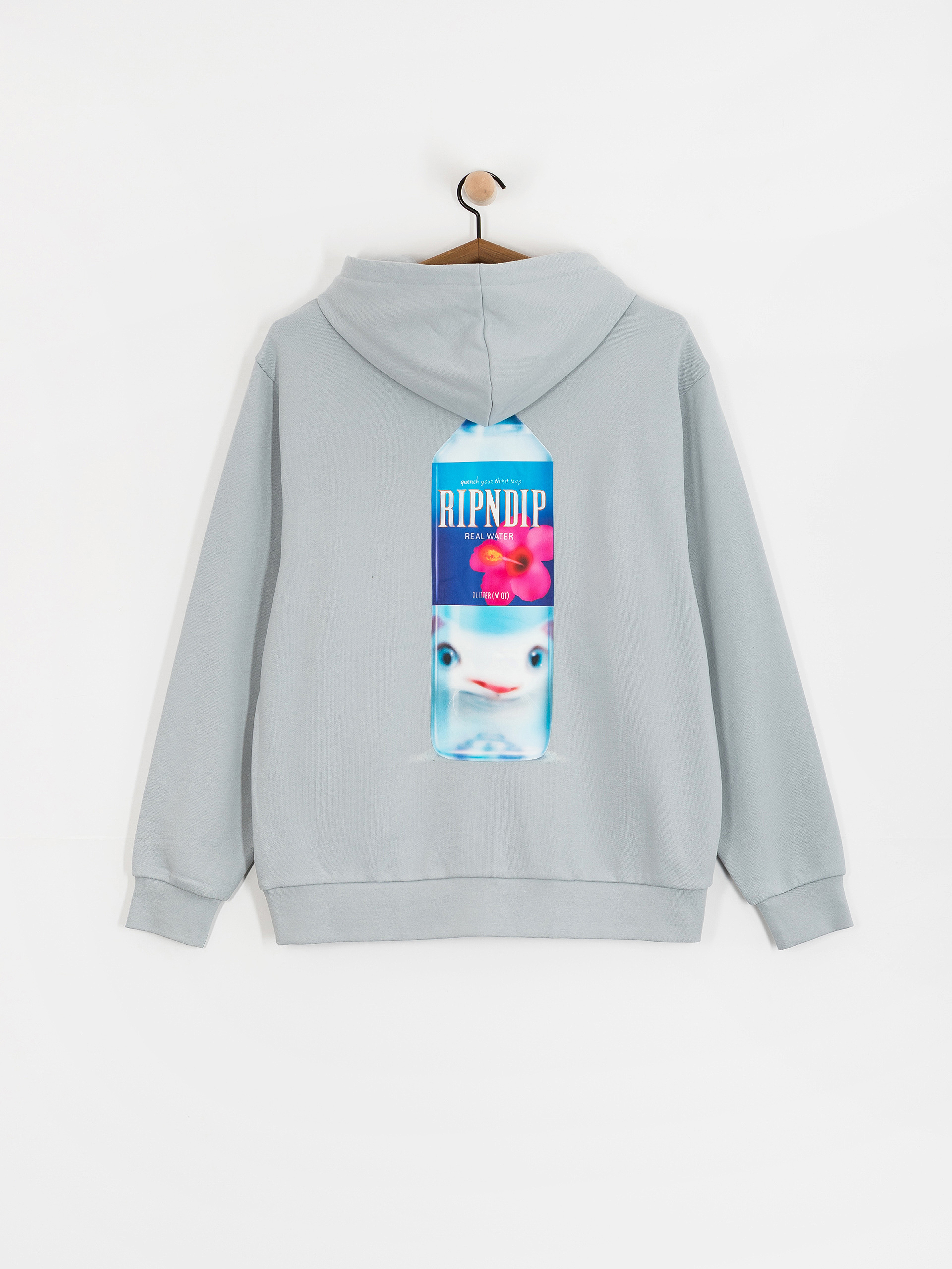 Hanorac cu glugă RipNDip Real Water HD (powder blue)