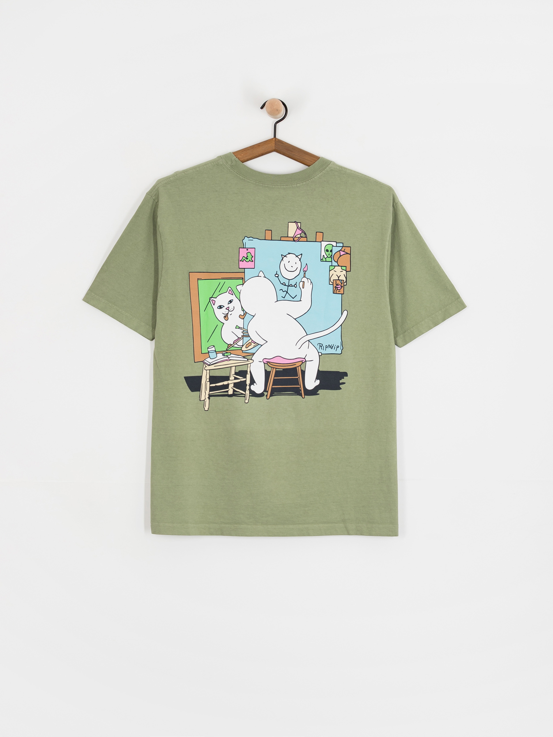 Tricou RipNDip Nerman Rockwell (dusty olive)